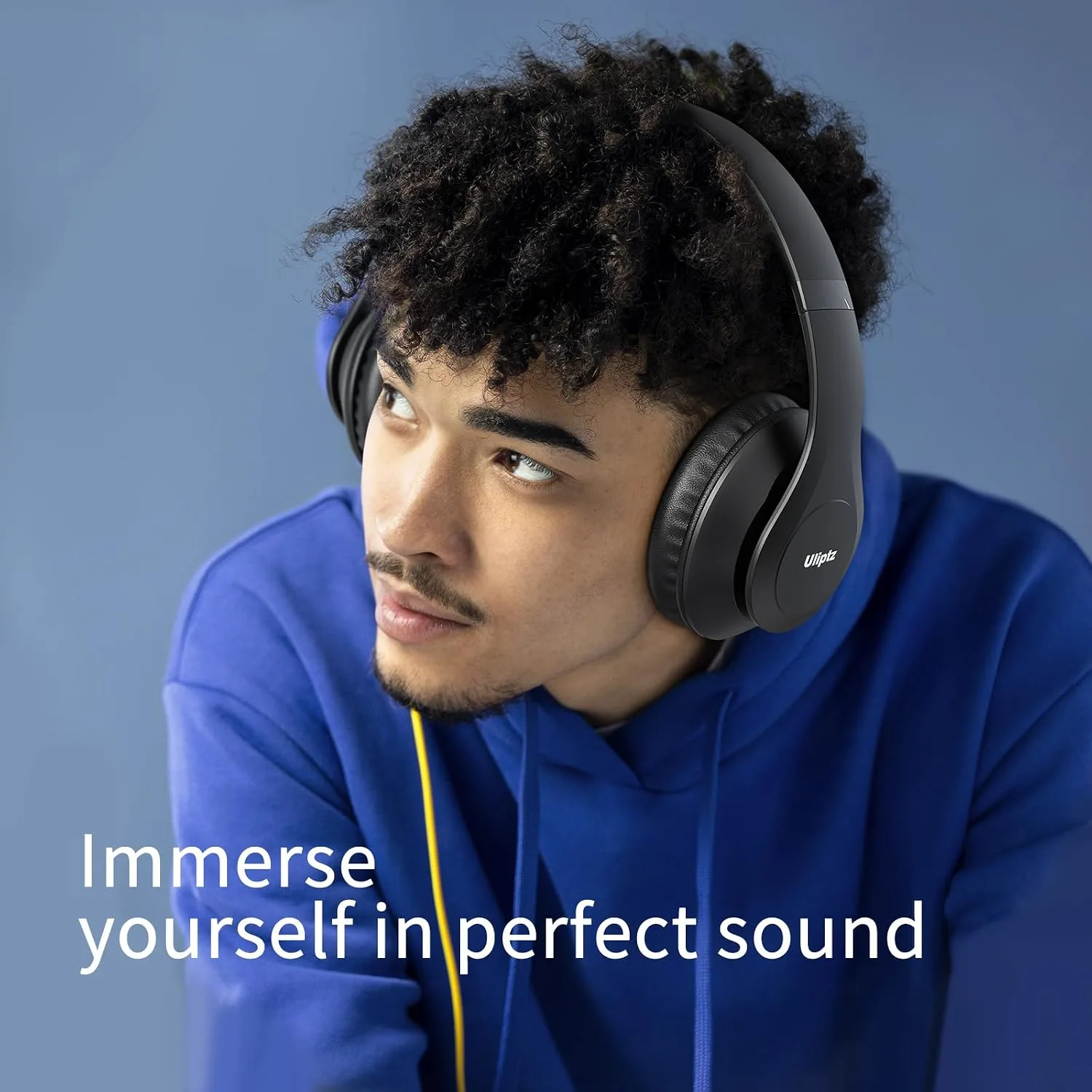 Uliptz Bluetooth Headphones Over Ear, Wireless HiFi Stereo Foldable Headset