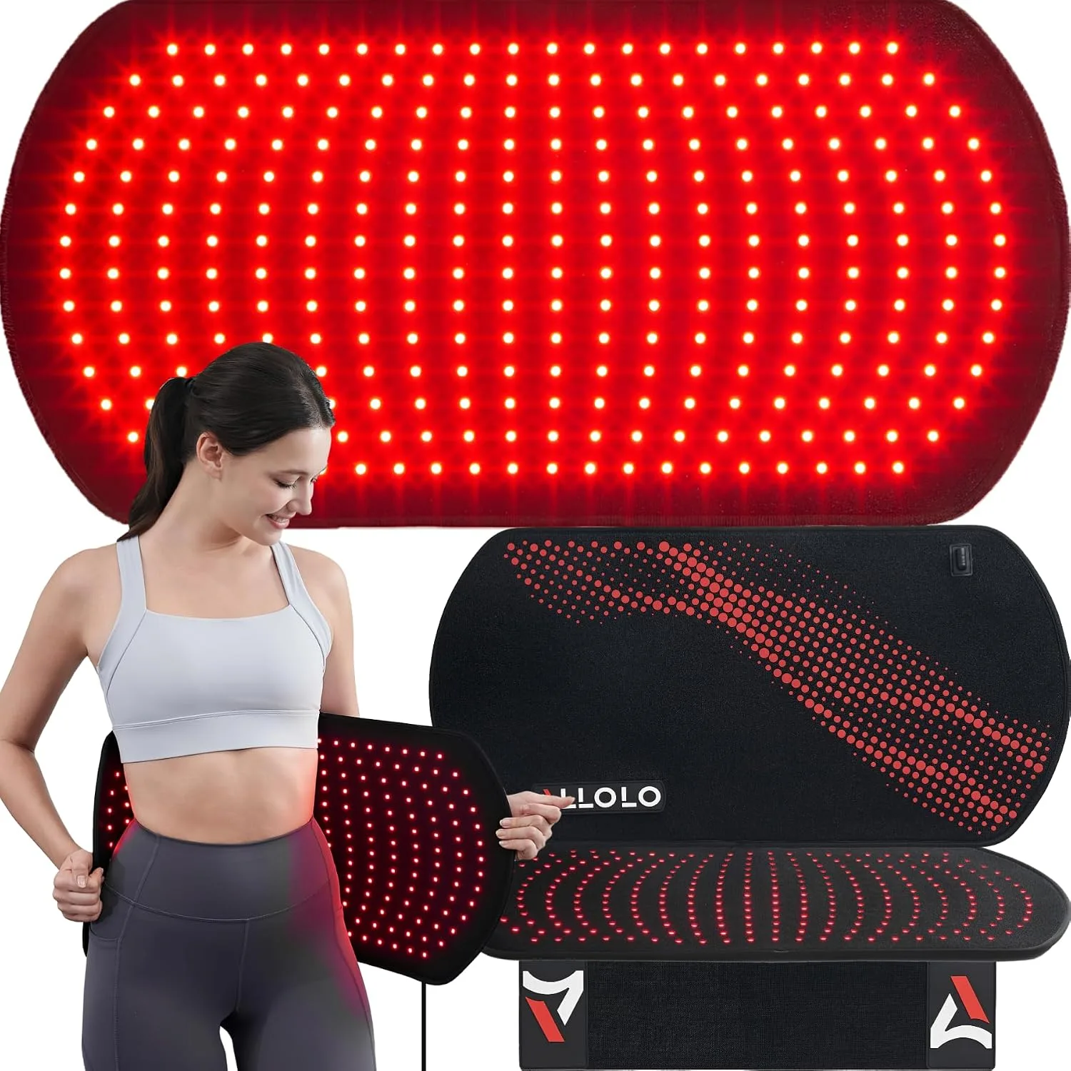 ALLOLO Red Light Therapy for Body, 3 in 1 LEDs Red Light Therapy Belt