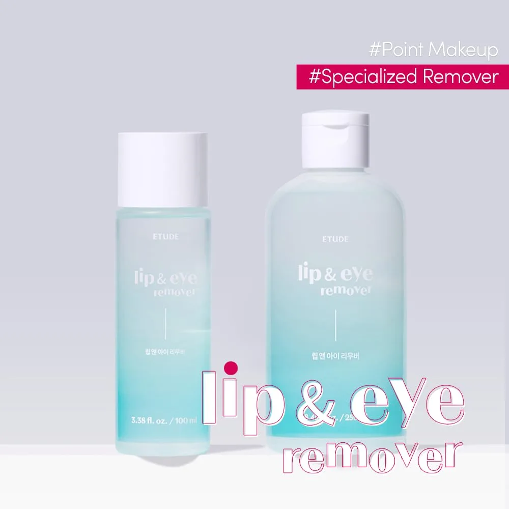 ETUDE Lip and Eye Makeup Remover, Waterproof Mascara Remover, 8.45 fl oz