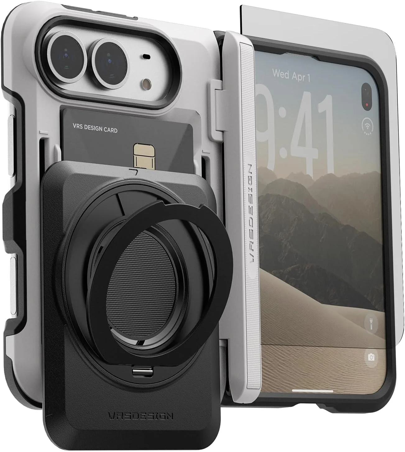 VRS DESIGN Damda Glide Hybrid for iPhone Duo Case - Cream