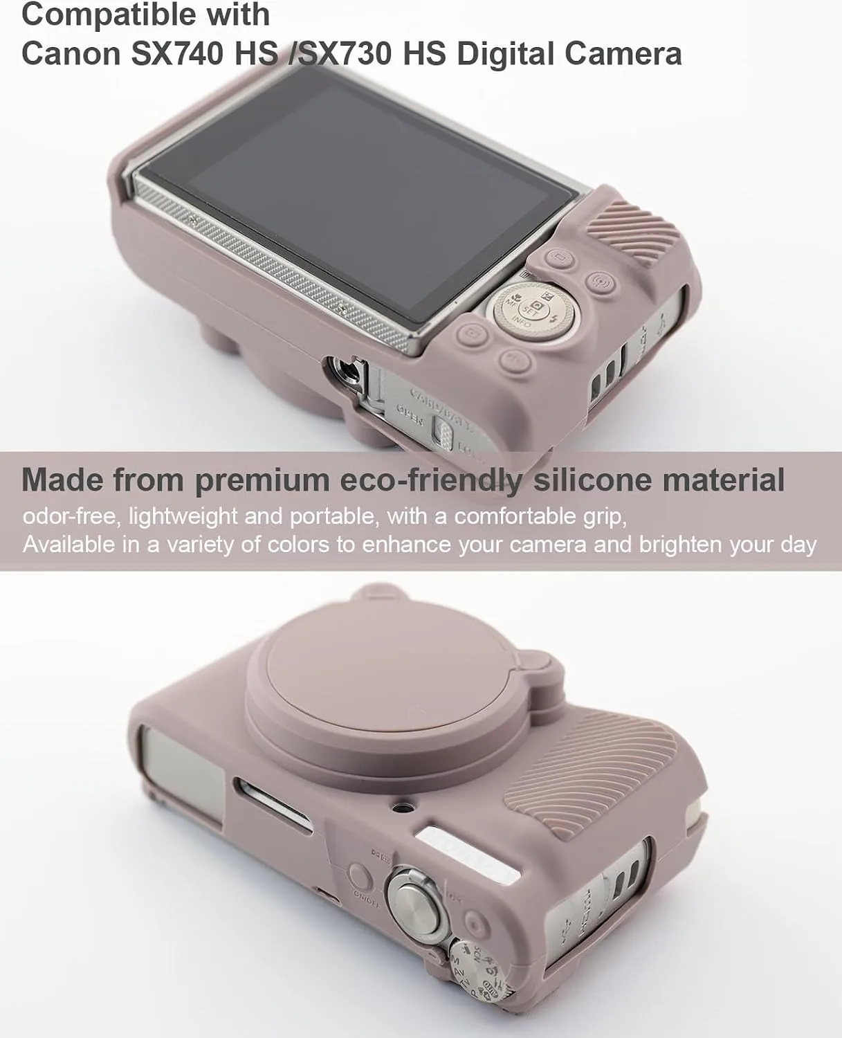 Case for Canon PowerShot SX740 HS, SX730 HS Camera - Taupe