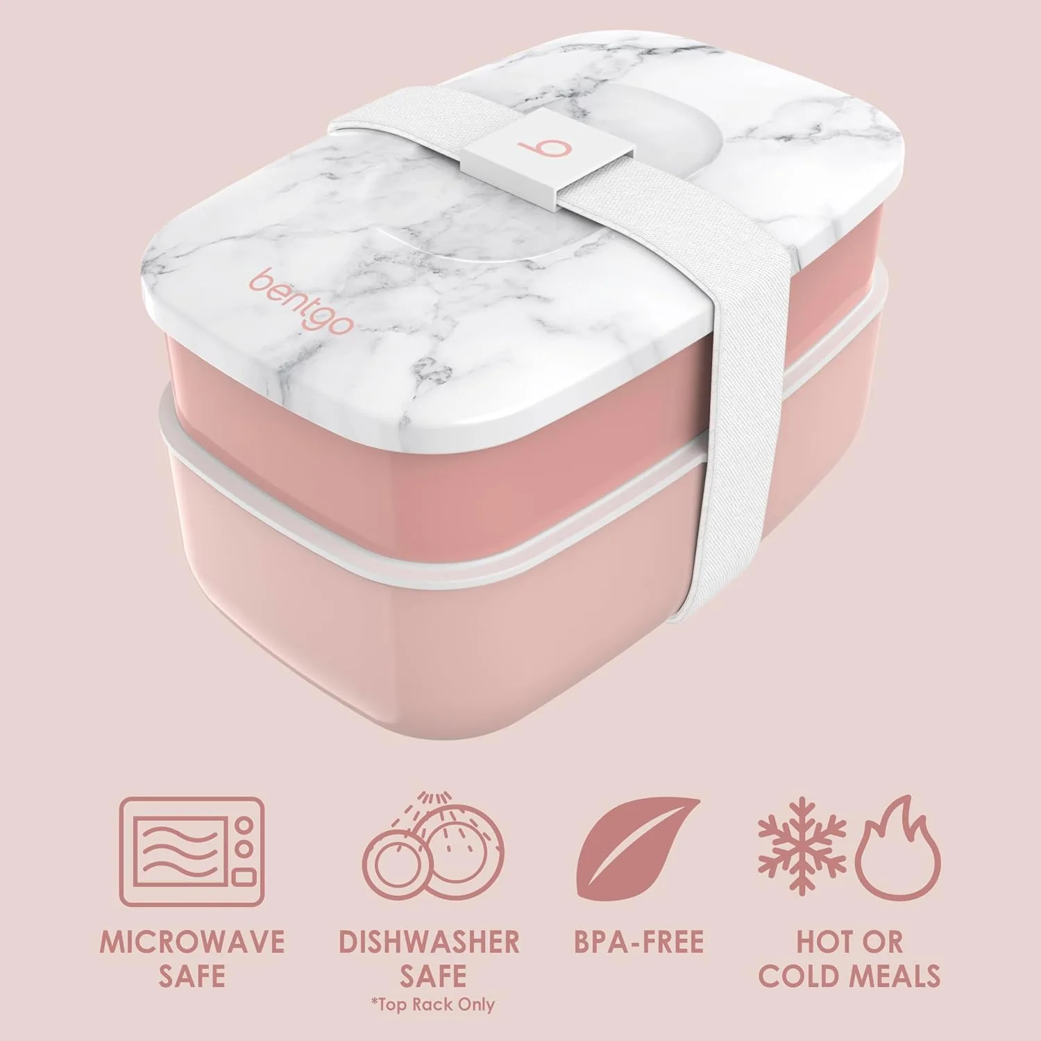 Bentgo Classic Stackable 3-Compartment Adult Bento-Style Lunch Box