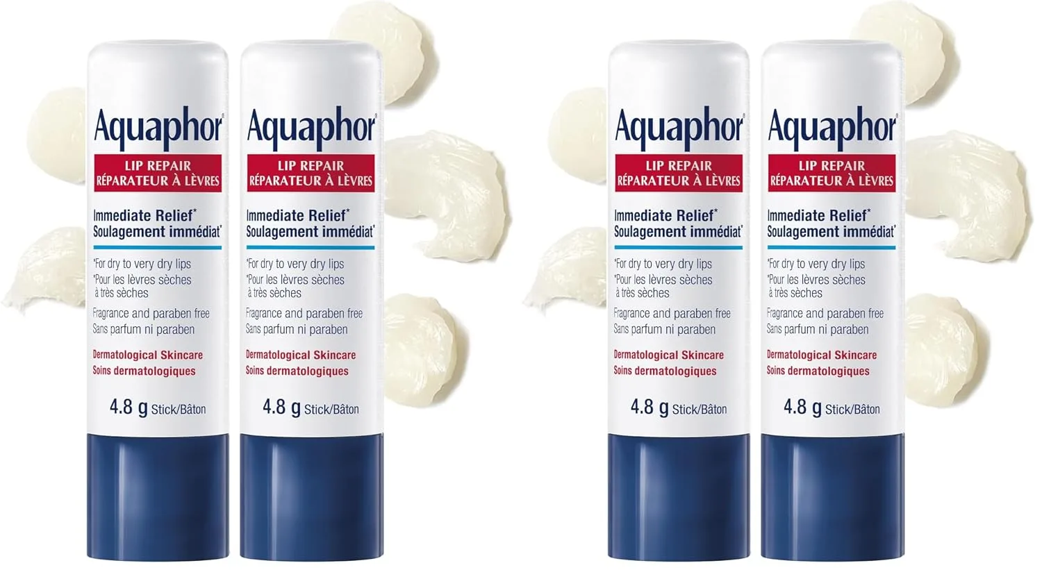 Aquaphor Lip Repair Stick 0.17 Ounce (6 Pack) Display