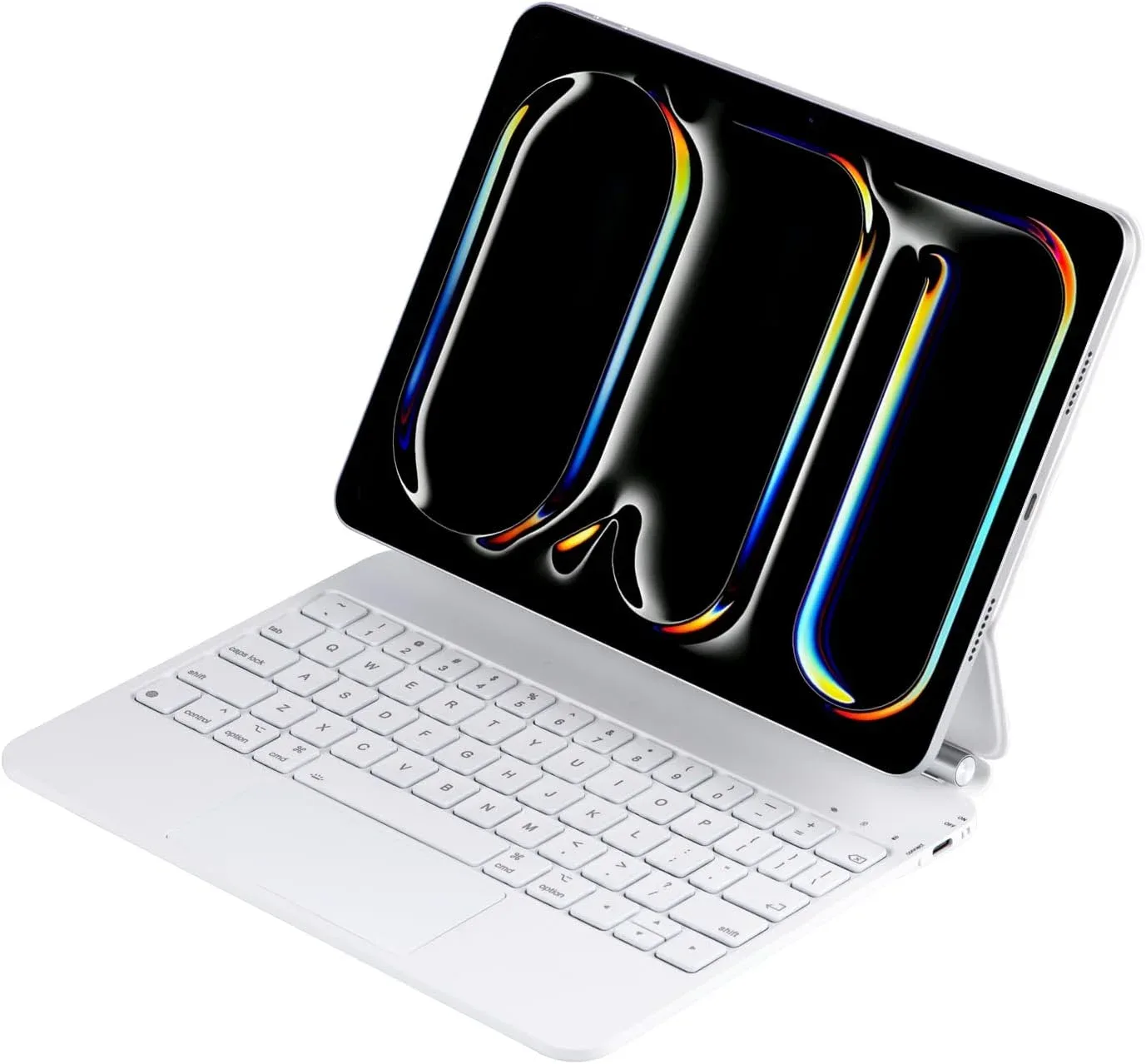 Funda Teclado Magnético Mobee para iPad Pro 13 pulgadas M4/M5 con Trackpad y Retroiluminación Blanco