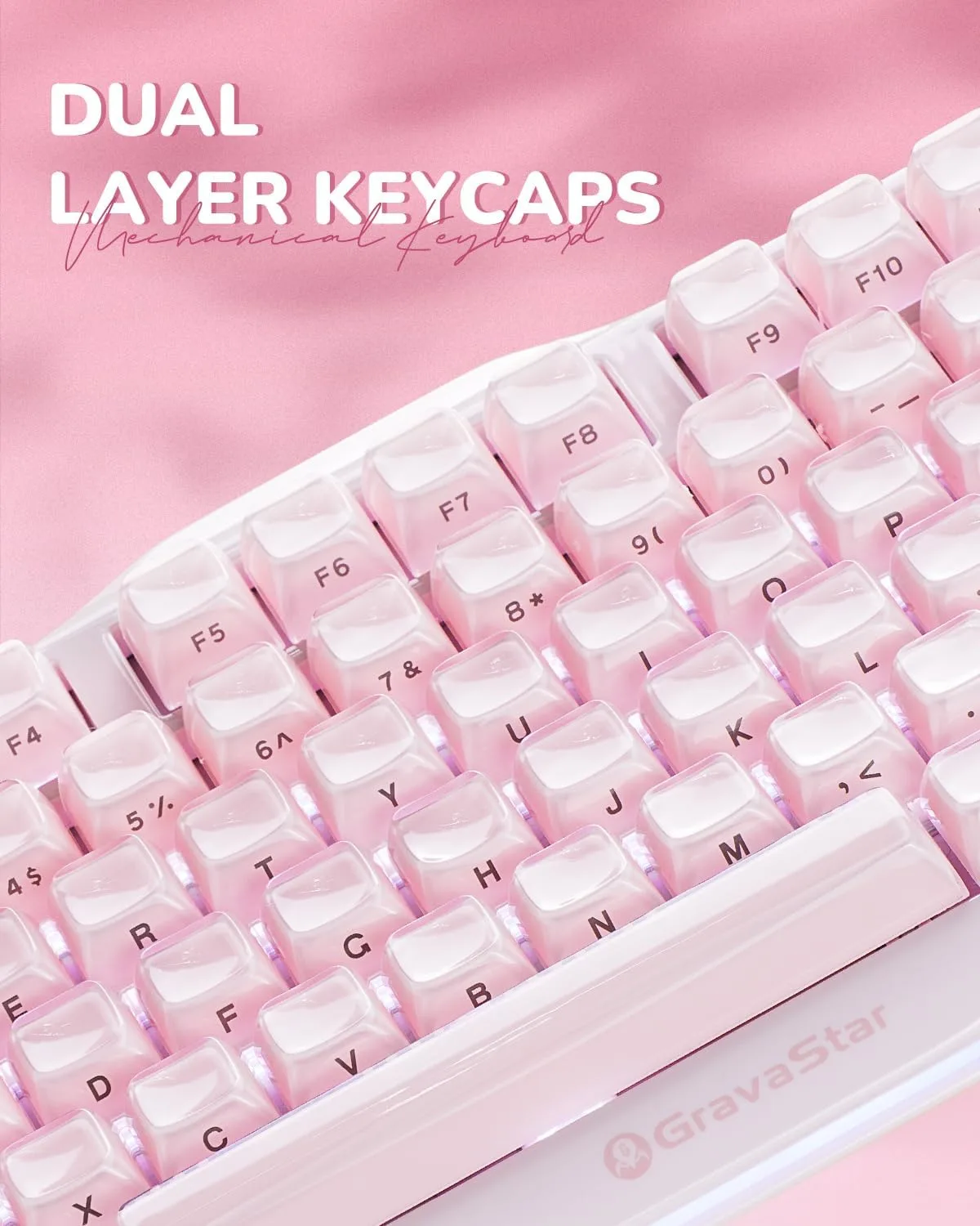 GravaStar Mercury K1 75% Wireless Mechanical Gaming Keyboard RGB Backlit