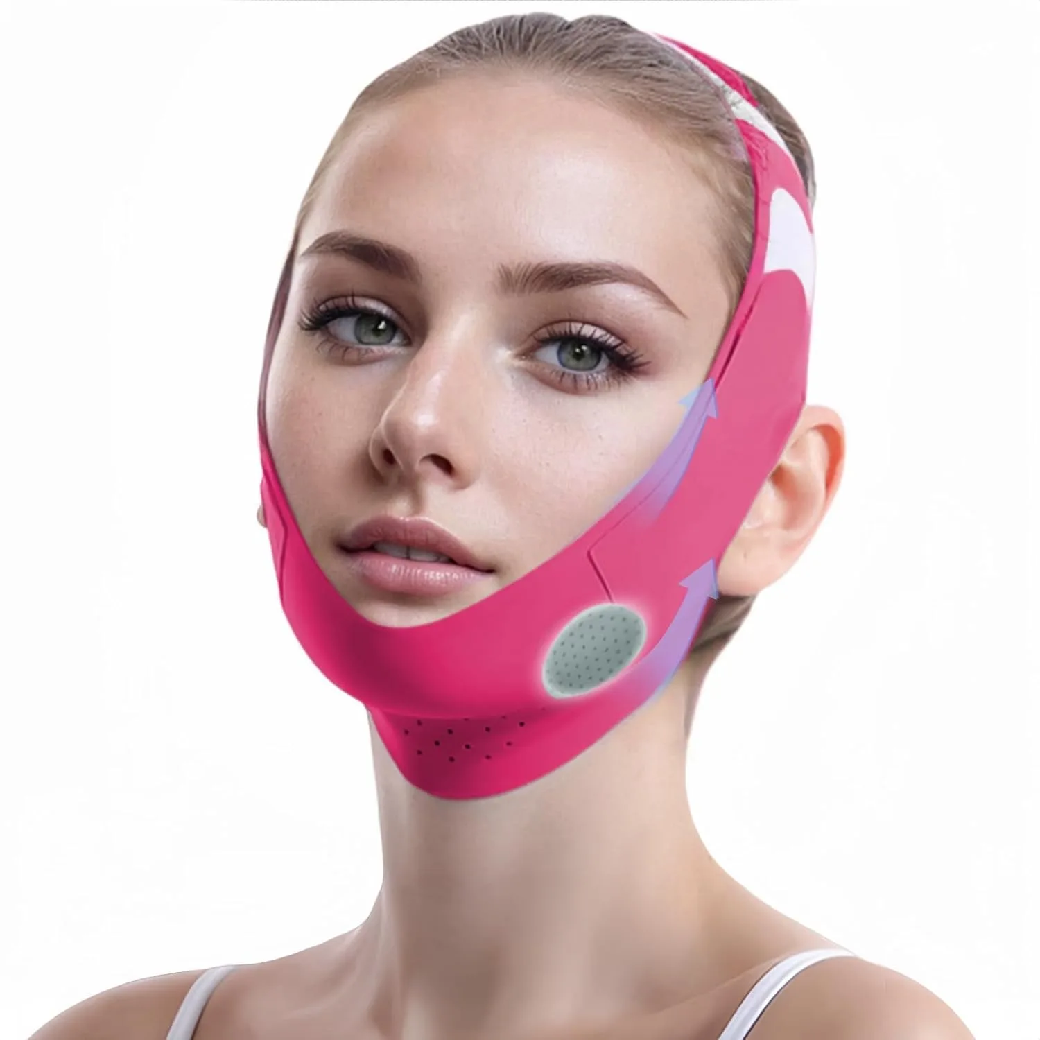 Mascarilla para mentón Rowmate Graphene V-Line roja mediana