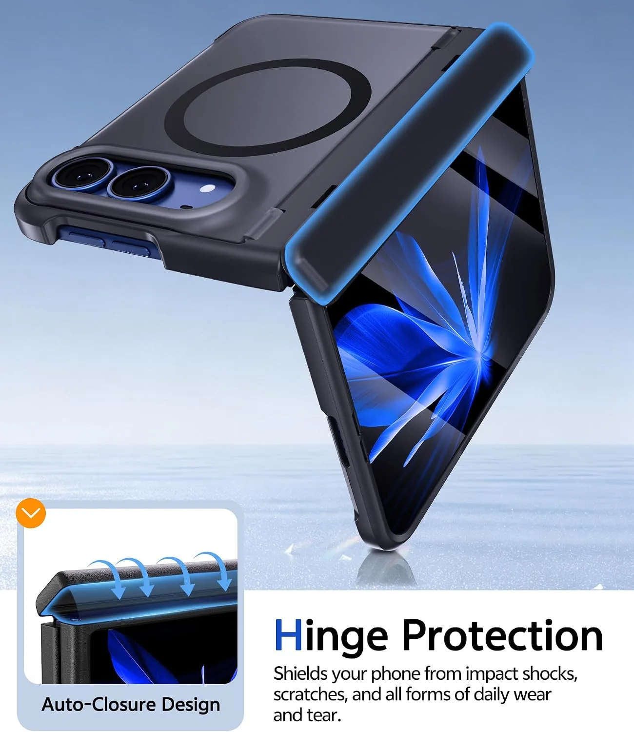 for iPhone Duo Case with Built-in Tempered Glass Screen Protector