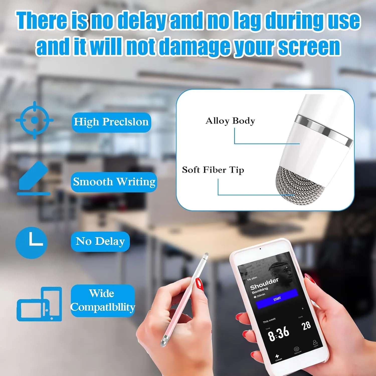 Bopomofo 2PCS Stylus Pen for Touchscreen,High Sensitivity & Precision
