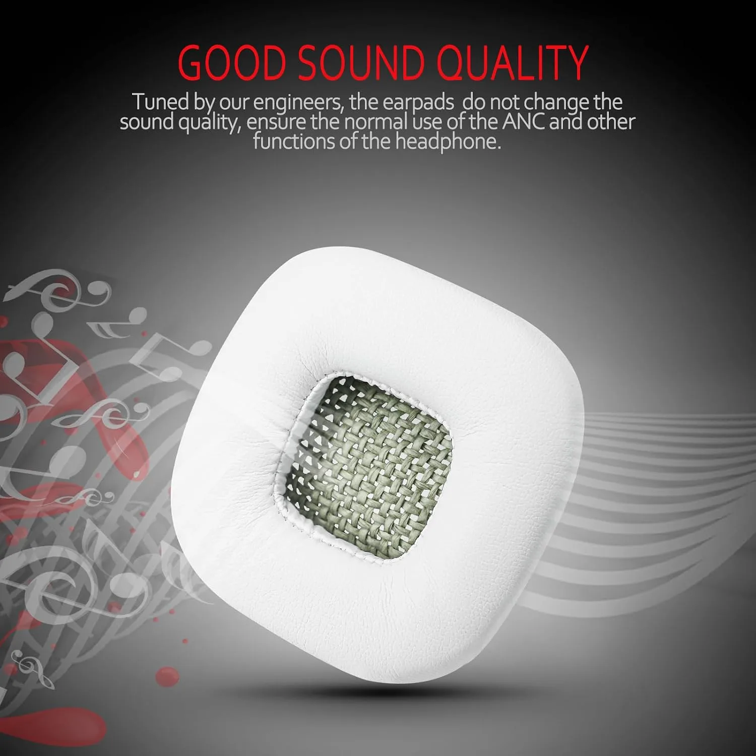 Krone Kalpasmos Replacement Earpads for Marshall Major I/II Headphones, Ear Cushion Compatible with Marshall Major 1/2 Ear Pads, White