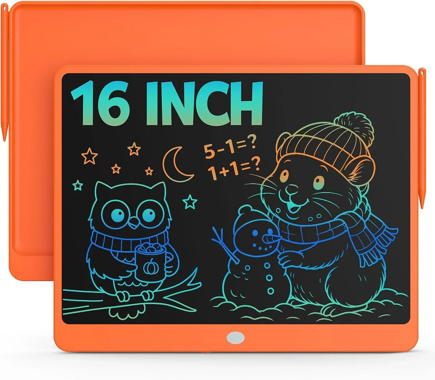 Pizarra LCD Bravokids 16 pulgadas naranja para dibujo infantil