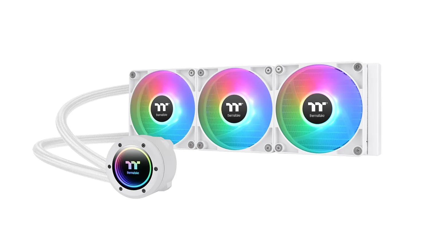 Thermaltake TH360 V2 ARGB Sync/AlO Liquid Cooler/Fan 120mm*3/PWM 500~2000 RPM/Mirror Waterblock/MB ARGB Sync Control/White, CL-W365-PL12SW-A