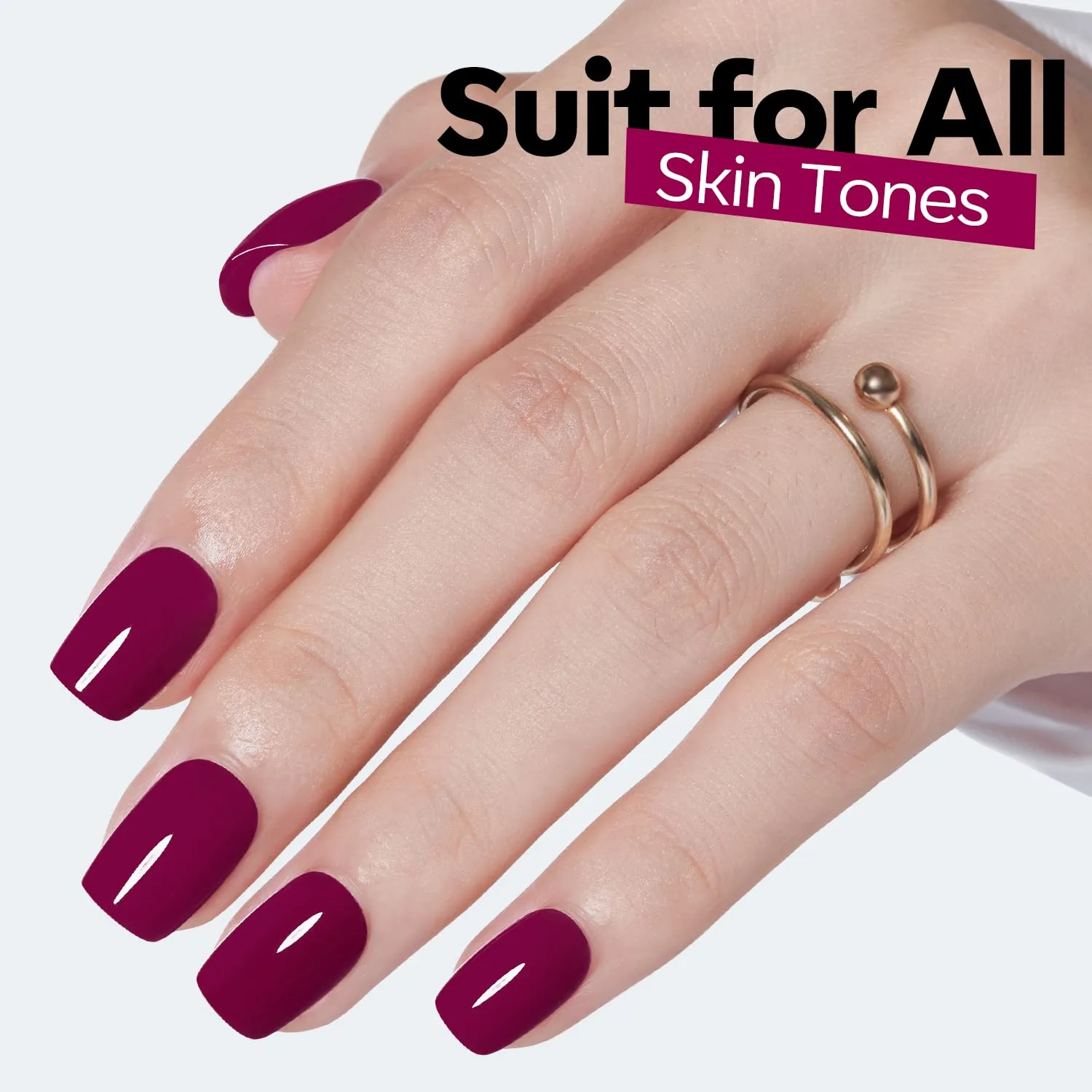 modelones Plum Red Gel Nail Polish, 28+Days Long-Lasting