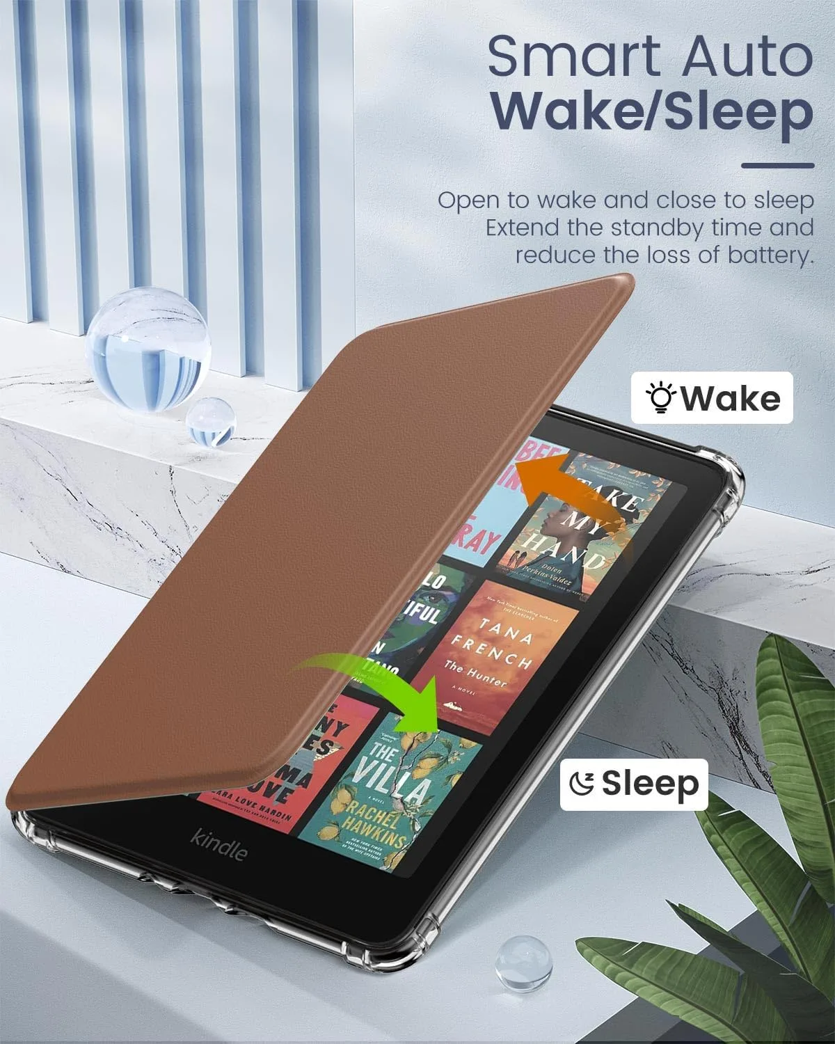 MoKo Case for Kindle Paperwhite 12th Gen & Colorsoft 2024, Brown