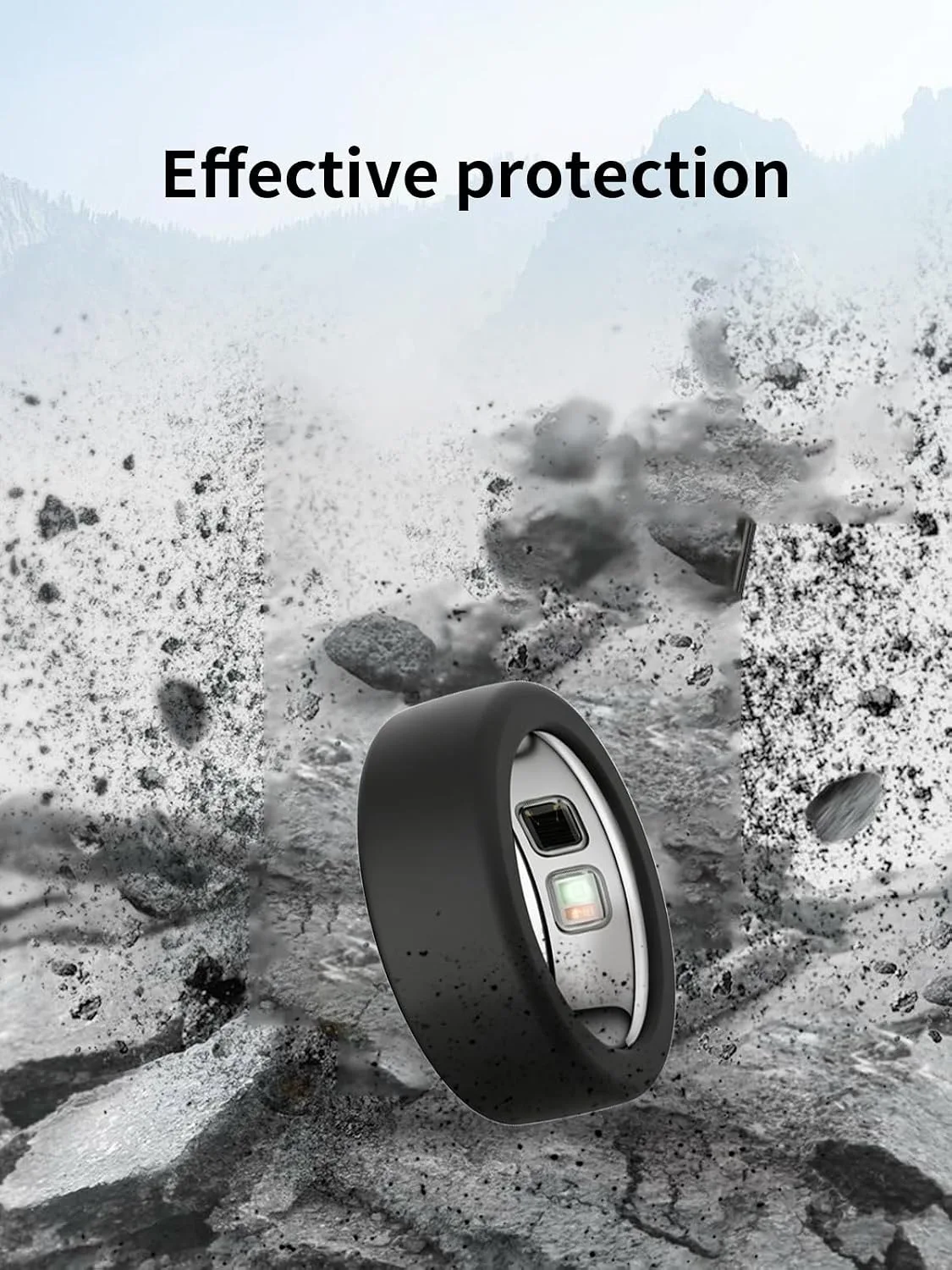 (4 Pack) BOVUGAC for OURA Ring5 Silicone Ring Protector Case.(Size:6~9)