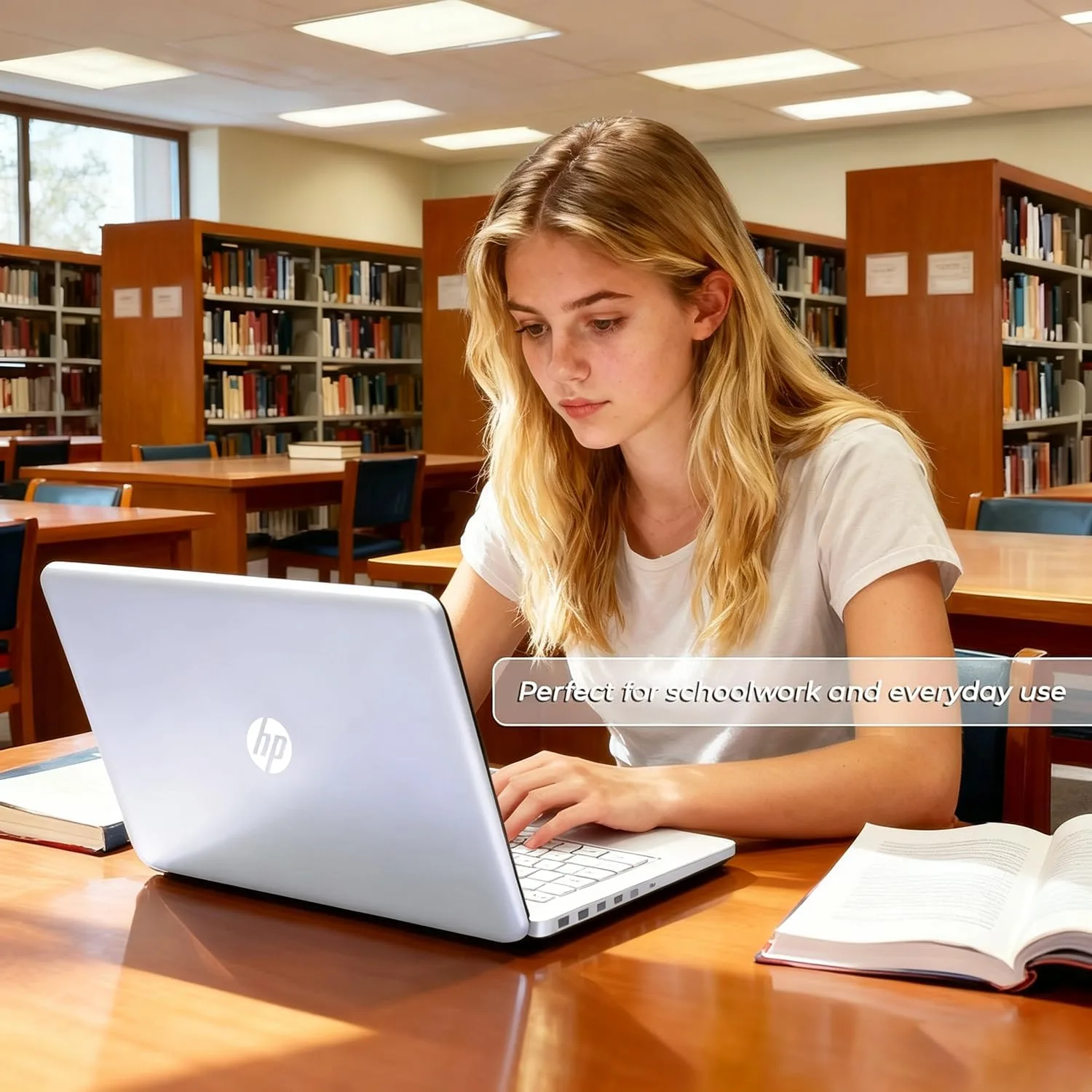 HP Everyday Slim Laptop, Intel N150 Processor, 4GB RAM, 128GB SSD, Windows 11 with Microsoft 365, Long Battery Life, Wisteria