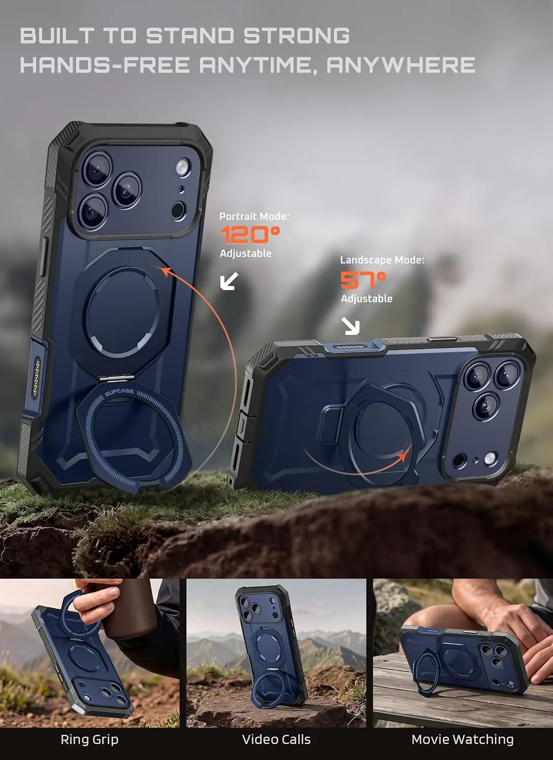 SUPCASE for iPhone 18 Pro Max Case/17 Pro Max Case, Glass Protector, Azure