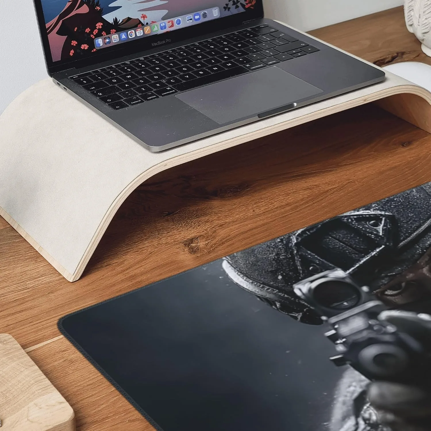 Large Gaming Mouse Pad with Non-Slip Rubber Base, Tactical Soldier Design, Smooth Surface for Work, Office and Home, 35.4" x 15.7