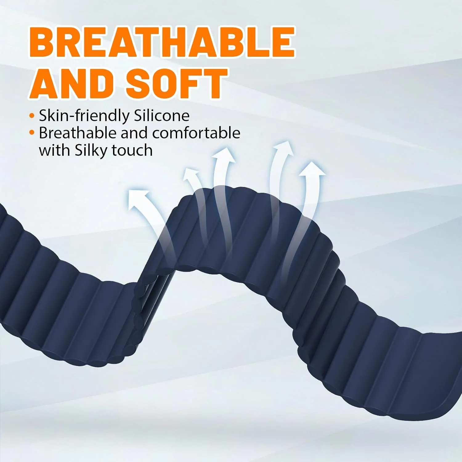 Magnetic Sport Bands for Apple Watch Band 40mm 38mm 41mm 42mm 44mm 45mm 46mm iWatch bands for Women Men,Silicone Loop Strap Wristband for Apple Watch Series 12 11 10 9 8 7 6 5 4 3 SE 3/2nd Ultra 49mm
