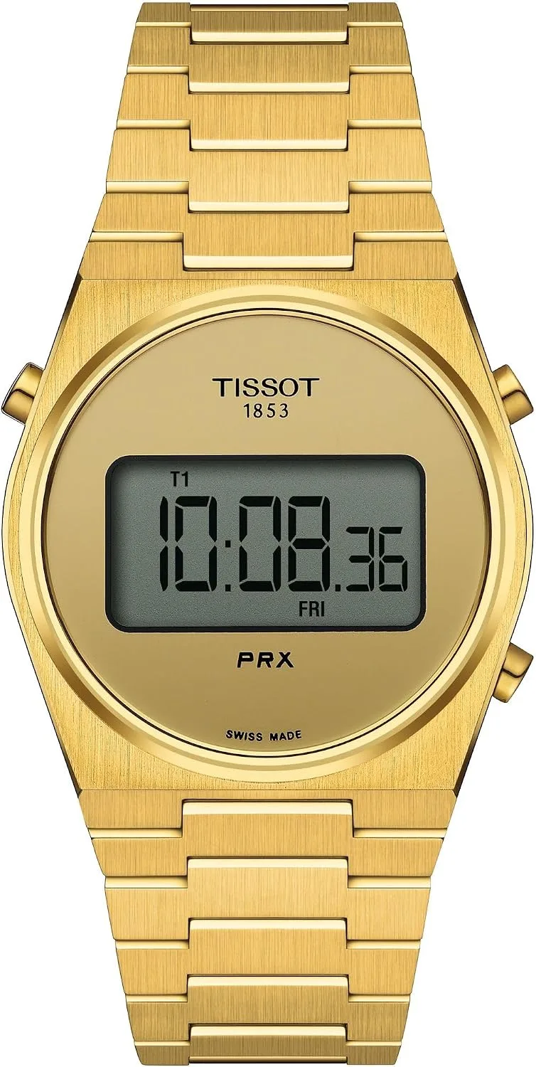 Tissot PRX Digital, Swiss Quartz, 35 mm, Gold Dial, Women's Watch