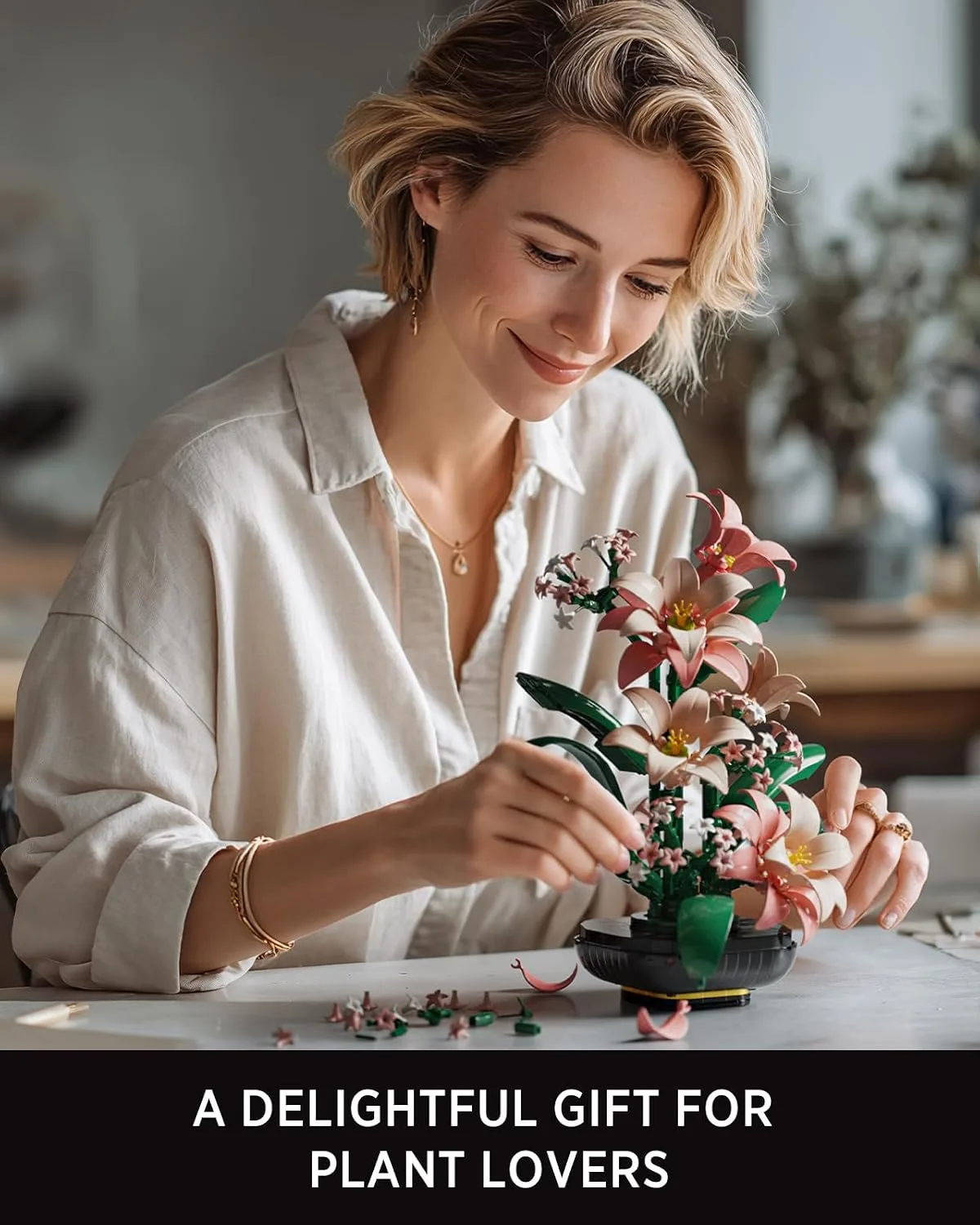 Nifeliz Lily Flower Building Set, Bloom Up Series, NF10398