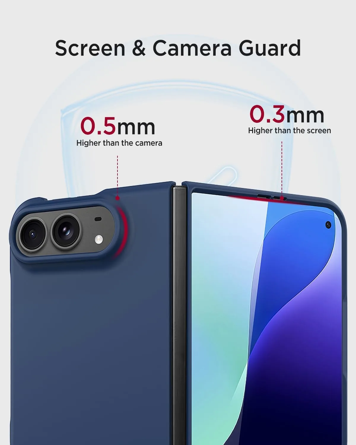 Miimall Anti-Spy for iPhone Duo Slim Case for Mag Safe [Built-in Privacy Screen Tempered Glass] Strong Magnet Military Grade Rugged Hard Thin Protective Cover for iPhone Duo 2026 Case Blue
