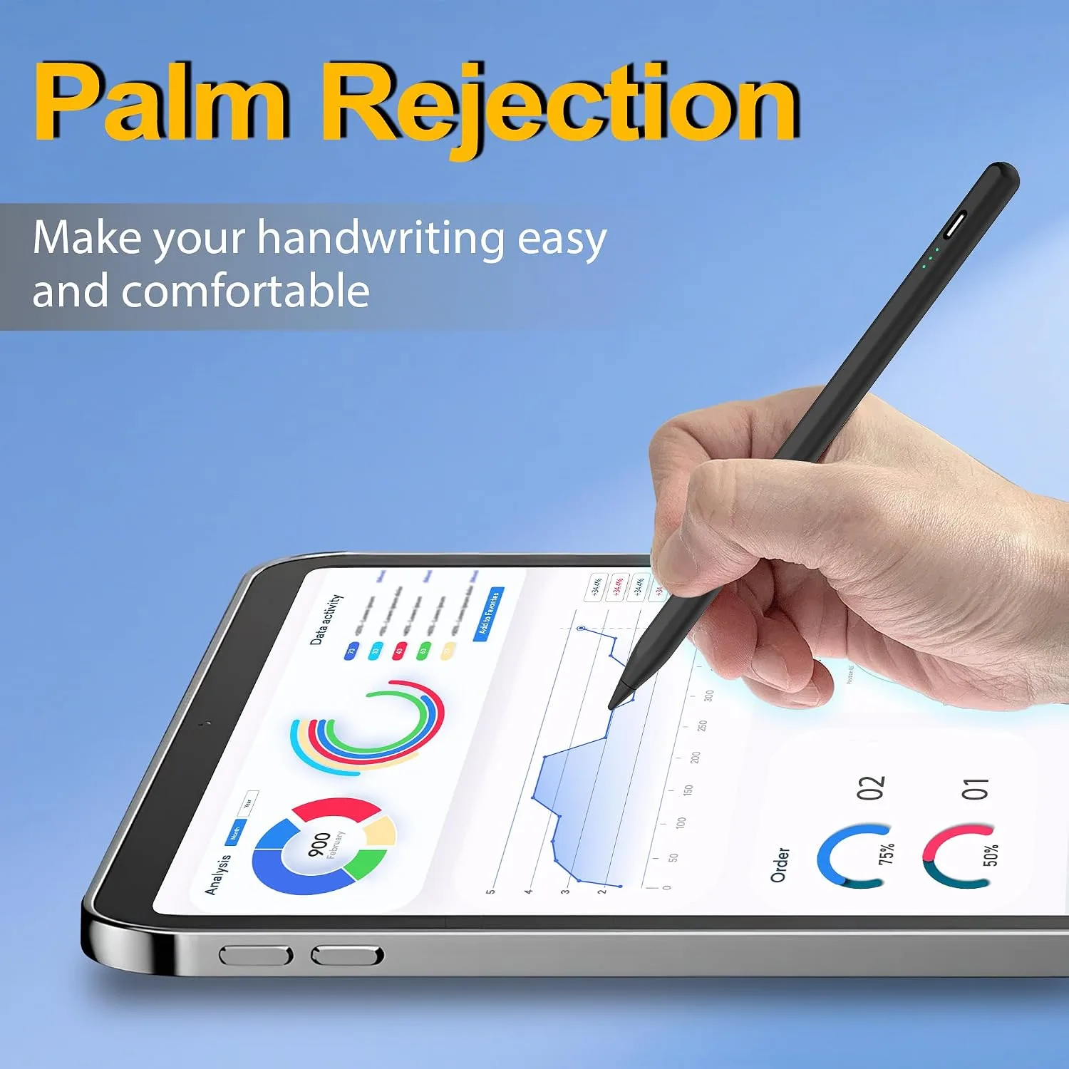 Stylus Pen for iPad 2026-2018, 15 Mins Fast Charge Pencil for iPad A16 11th/10th/9-6th Generation, Air M4 M3 M2 11"/13"/5-3rd, Pro M4 11/12.9/13, Mini A17 Pro/6/5th, Tilt Sensitivity Palm Rejection