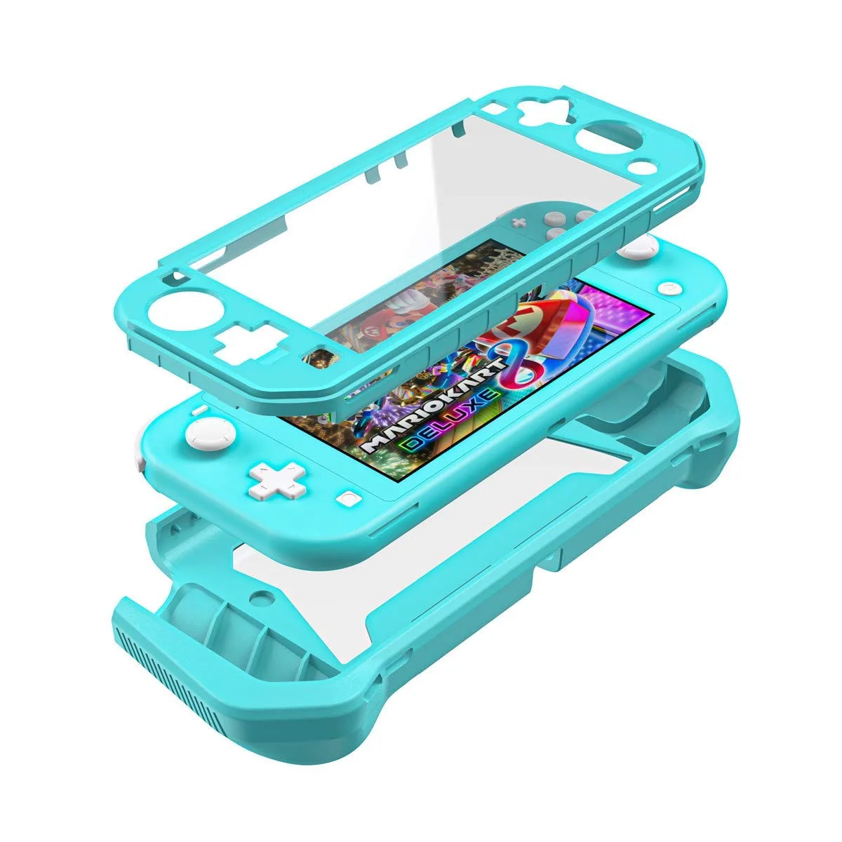 iNOTOGG Turquoise Anti-Scratch Protective Case for Nintendo Switch Lite, Ergonomic Design with Precise Cutouts