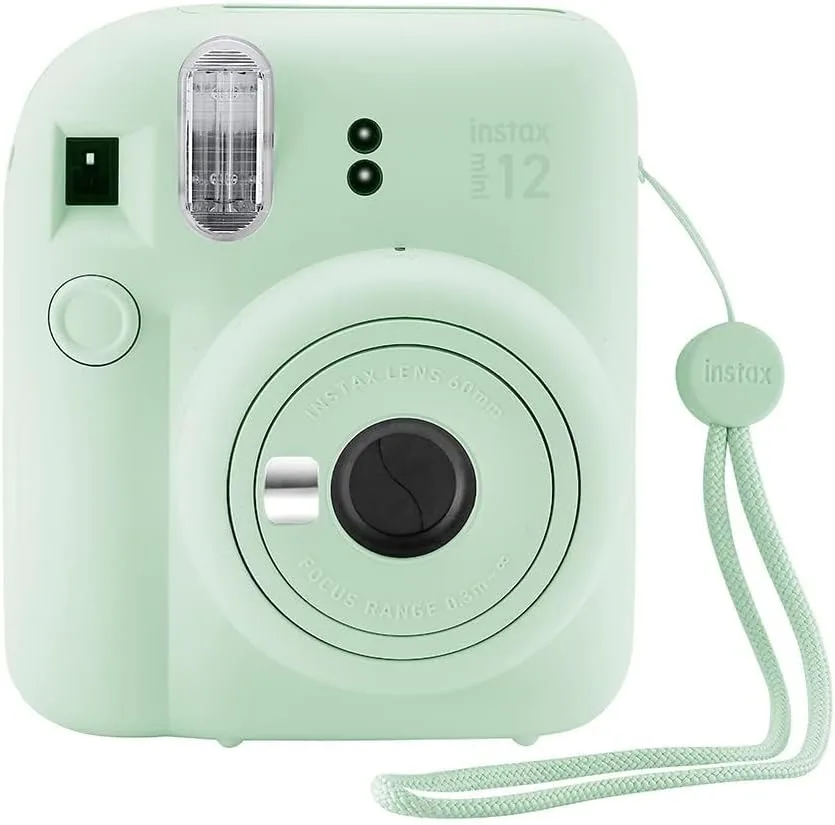 Fujifilm Instax Mini 12 Instant Camera + 60 Photo Prints + Quality Photo Value Bundle, Case, Decoration Stickers, Frames, Photo Album, (Mint Green)