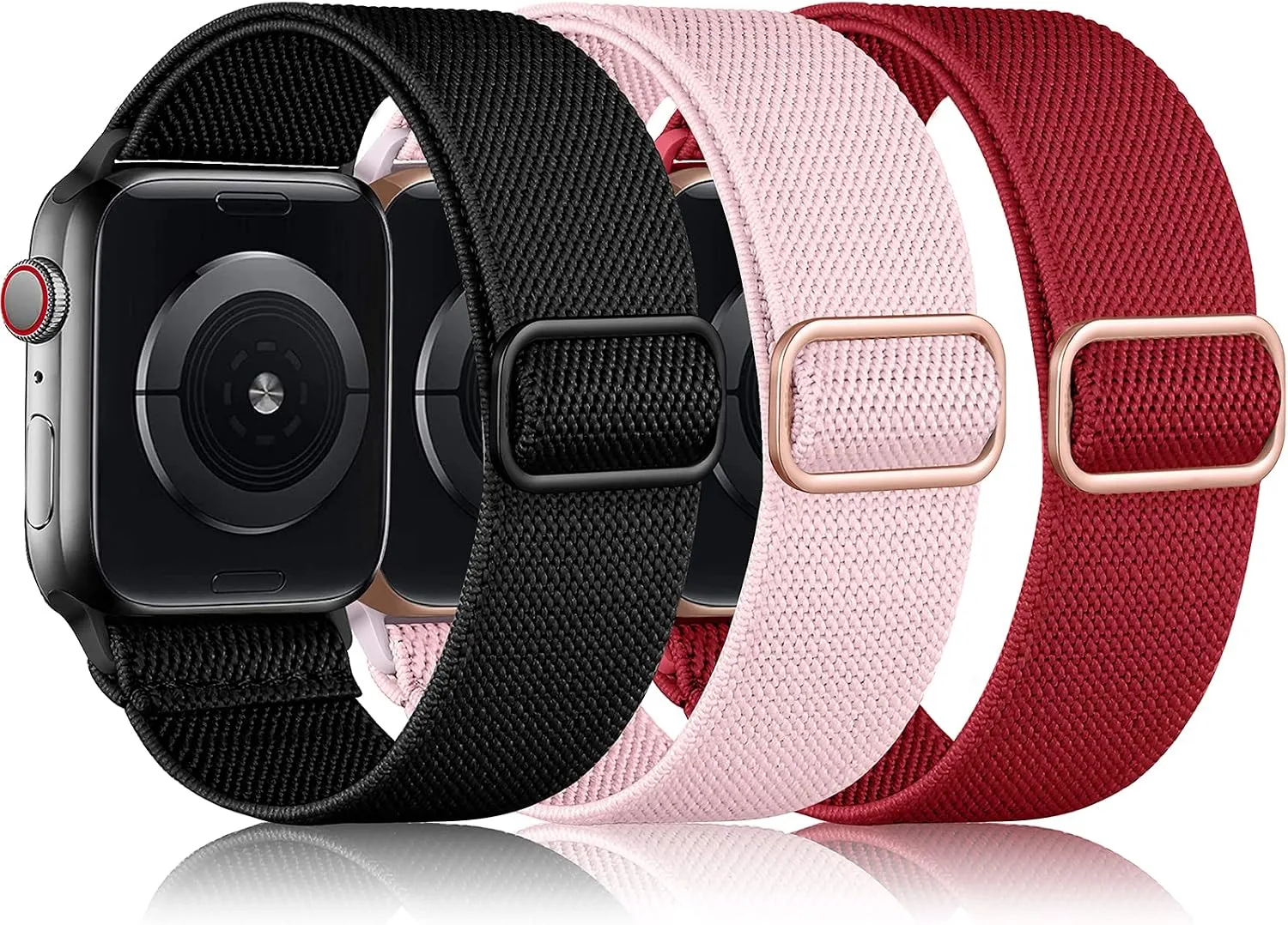Correas DaQin 3 Pack Nylon Elástico Compatible con Apple Watch