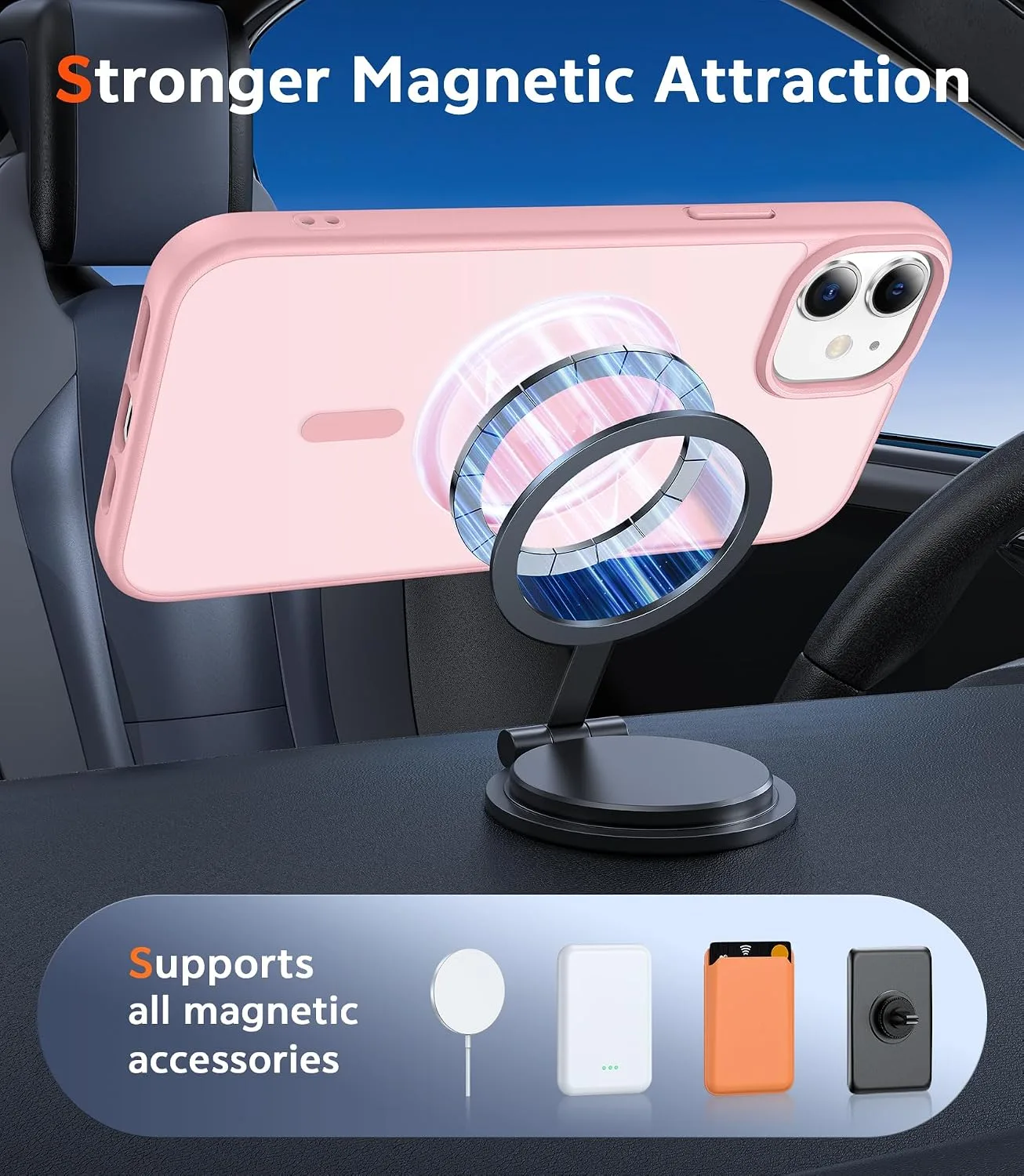 FNTCASE for iPhone 13 Mini/12 Mini Matte Case Compatible with Magsafe