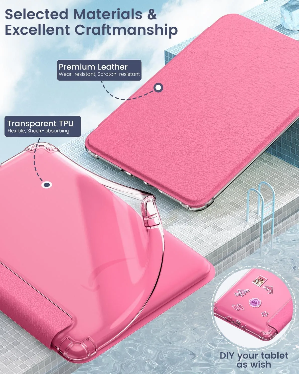Moko Case for Kindle Paperwhite 12th Gen & Colorsoft 2024,Raspberry