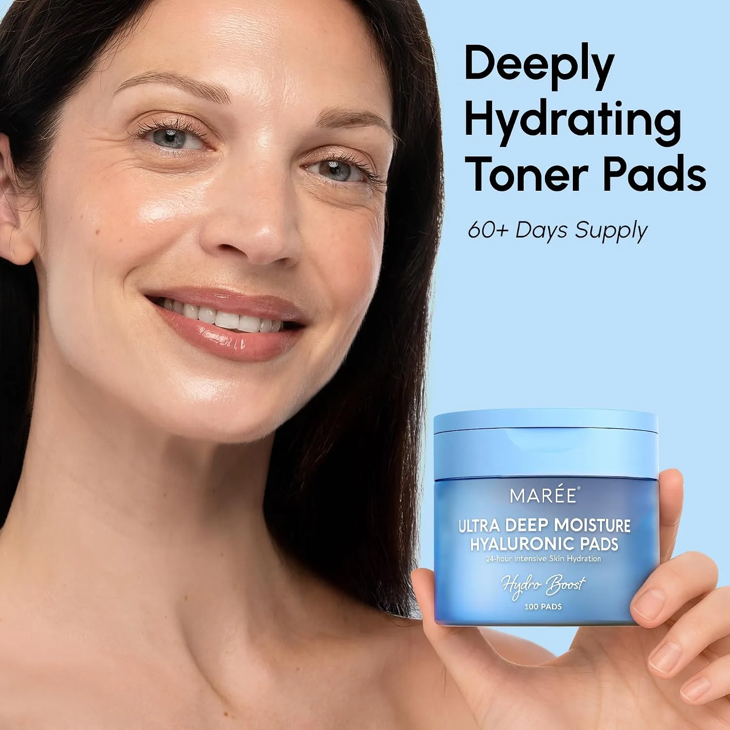 MAREE Hyaluronic Acid Toner Pads - Deep Moisture Hydrating Face Pads