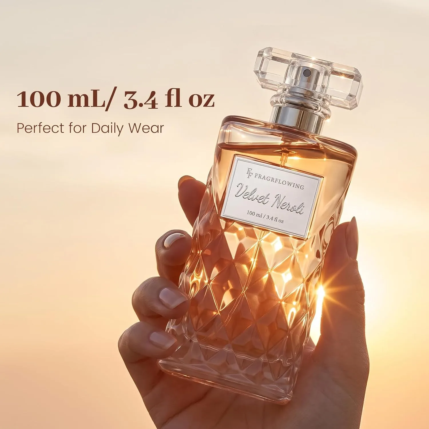 FF FRAGRFLOWING Perfume for Women, Long-Lasting Floral Fragrance, 3.4 fl oz