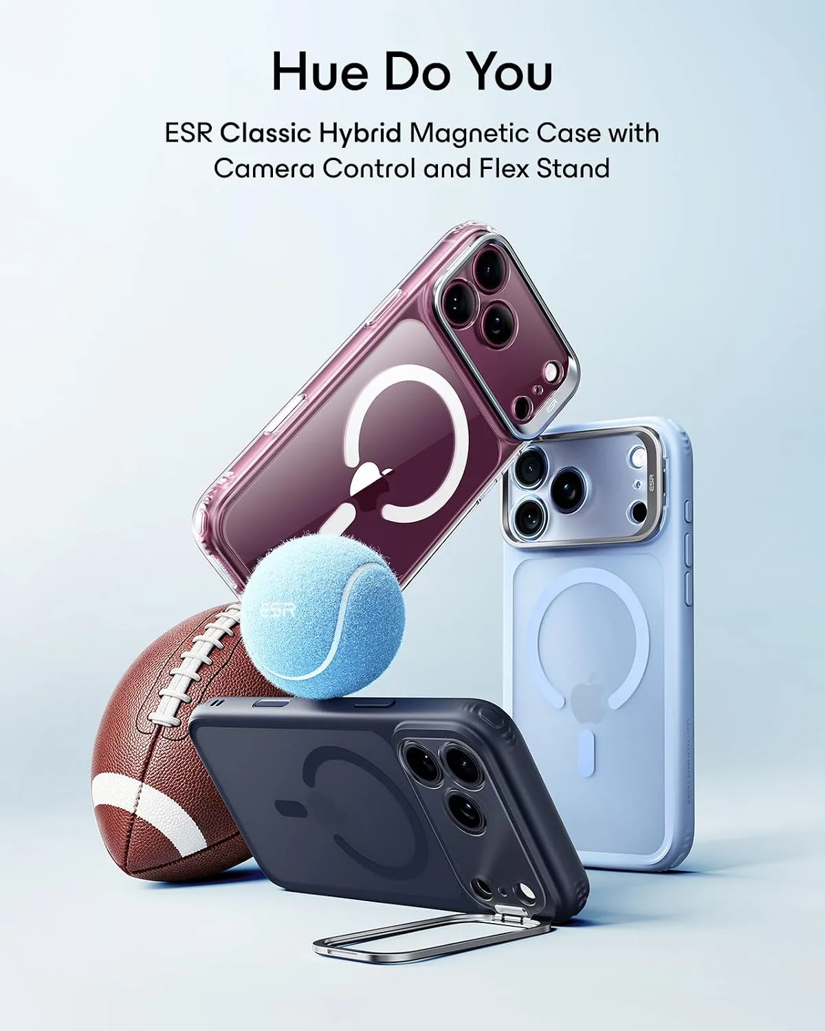 ESR Classic Hybrid for iPhone 18 Pro Max/17 Pro Max Case with Flex Stand