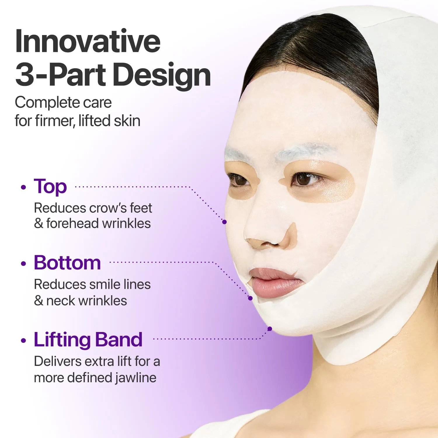 numbuzin No.9 NAD+ BIO Lifting Full Face Mask, 4 Sheets + Lifting Band