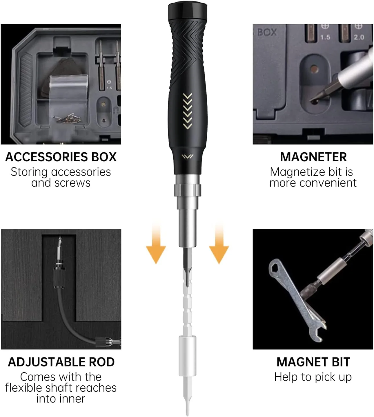 JAKEMY 164 in 1 Precision Screwdriver Set, Laptop Screwdriver Kit, Professional Computer Screwdriver Repair Tools with T5 T6 Torx Screwdriver Bit for MacBook, iPhone, PC, RC, PS5, Watch, Xbox, DIY