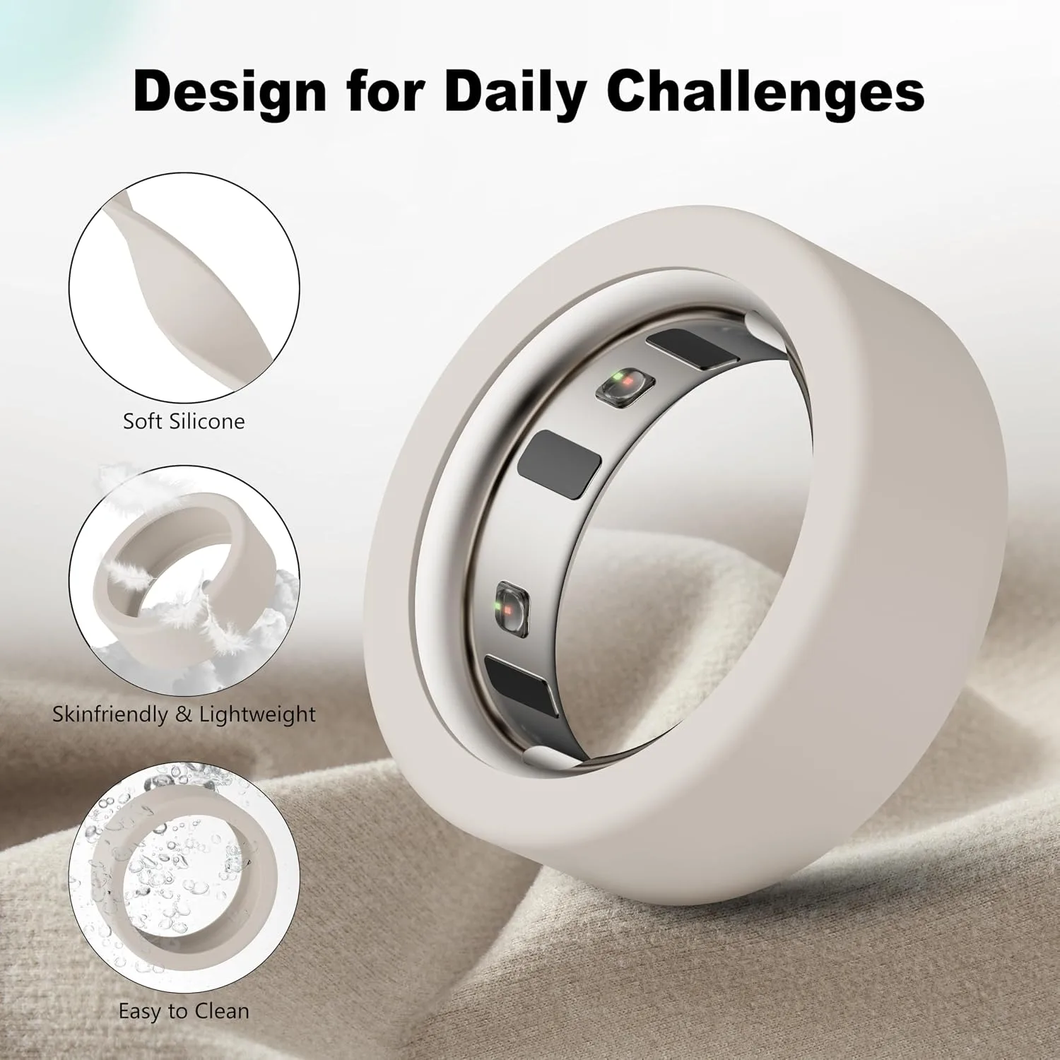 Protector Compatible for Oura Ring 4/Gen4 Ceramic/Gen3 Cover,Scratch-Proof