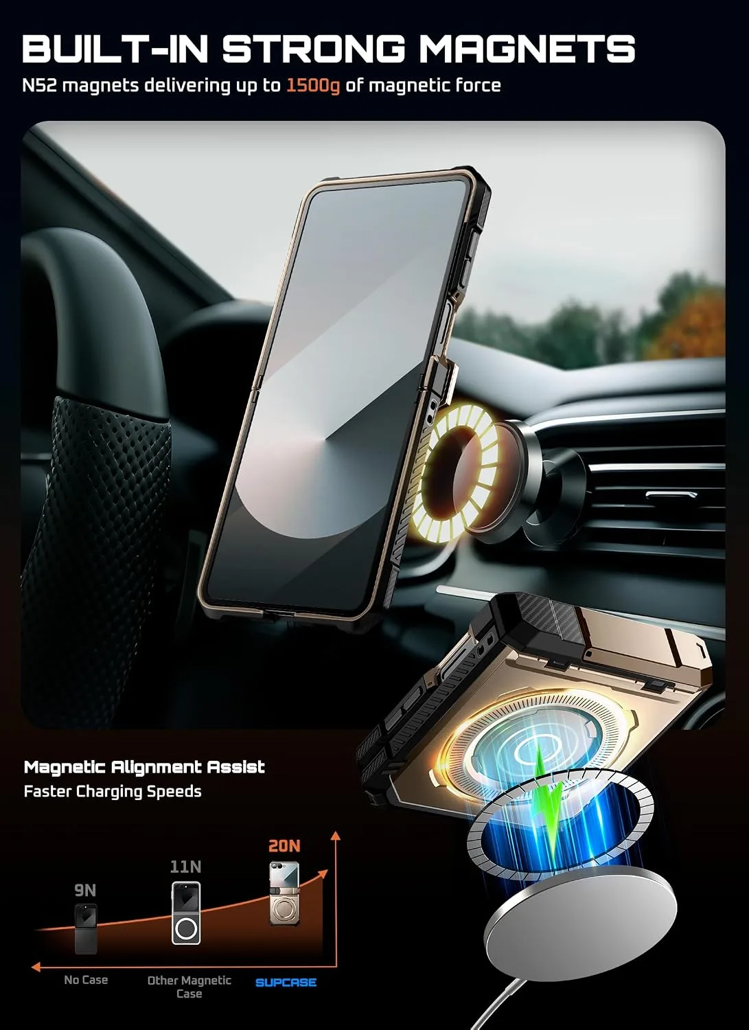 SUPCASE for Samsung Galaxy Z Flip 7 Case, Compatible with MagSafe, Desert