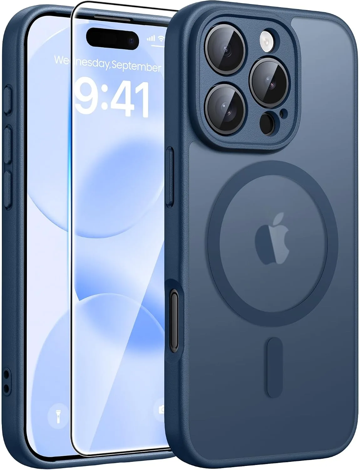 FNTCASE for iPhone 16 Pro Max Case, Fit for Magsafe, Blue