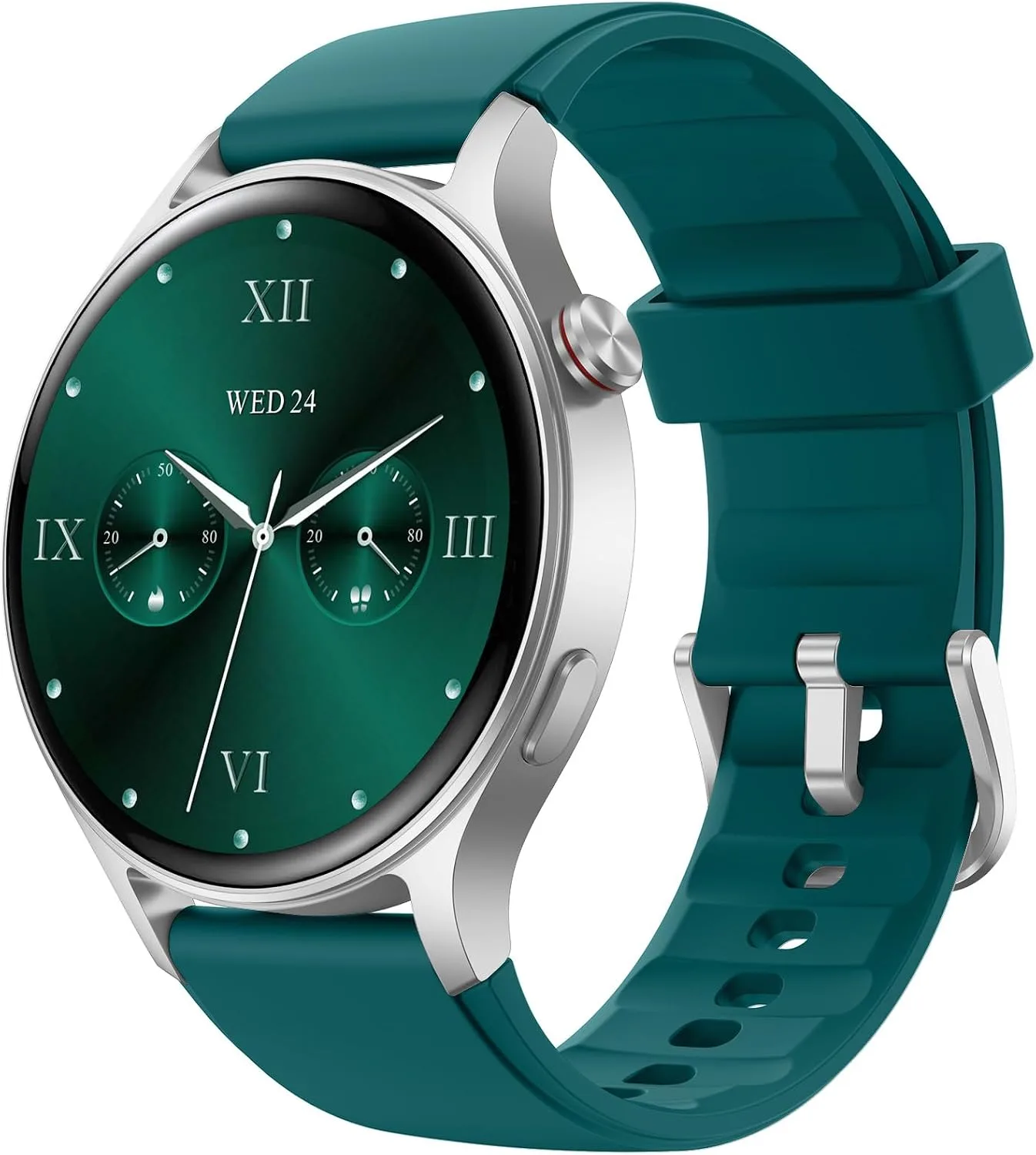 Fitpolo Smart Watch for Men Women,1.3" AMOLED Fitness Tracker (Teal Green)