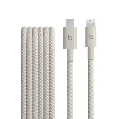 Beats USB-C to Lightning Woven Cable Fast Charging Durable/Tangle-Free Compatible Charger for Apple Devices w Lightning Ports (1.5 m, 5 ft) - Surge Stone