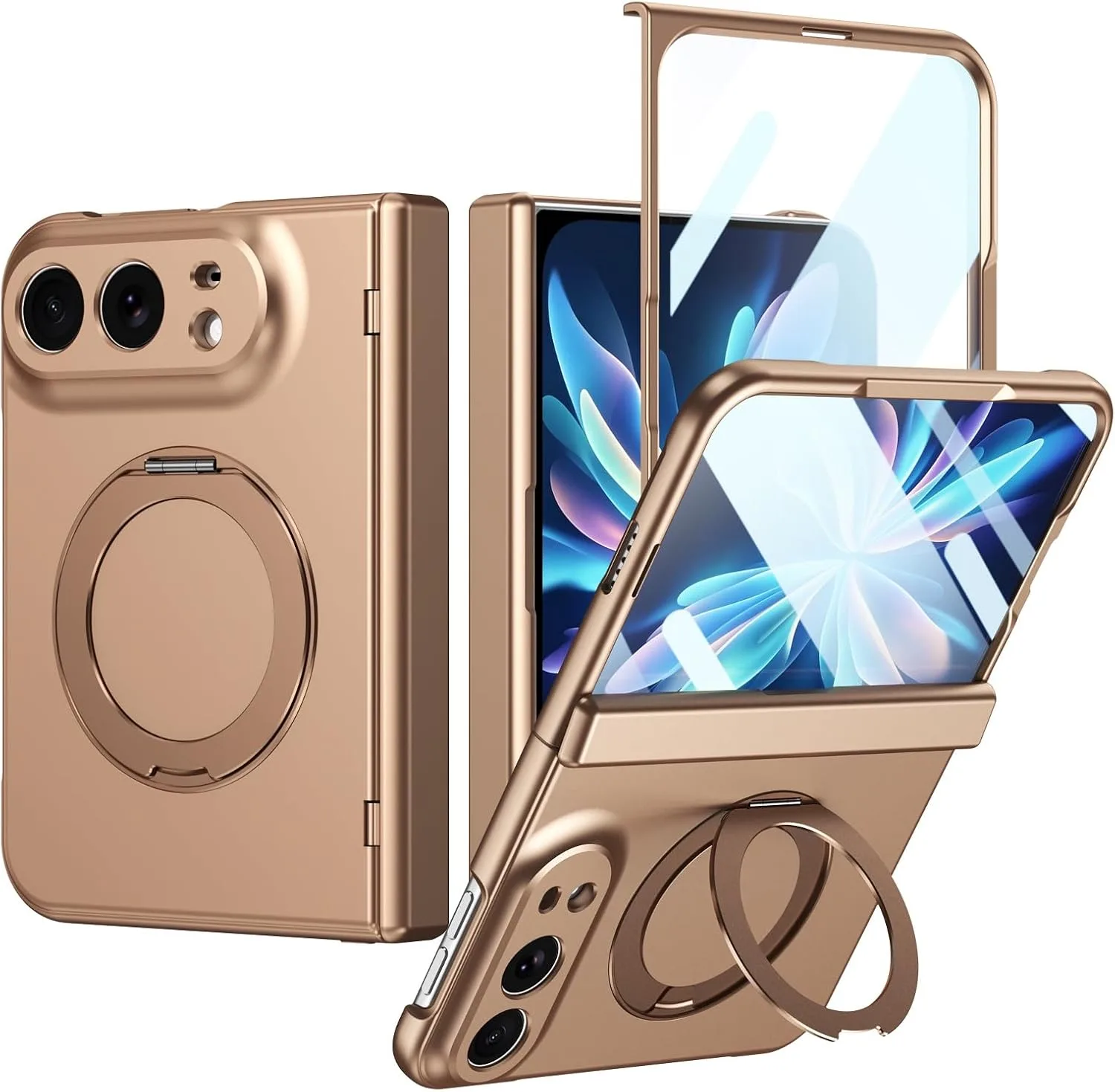 Funda para iPhone Flurika Duo con protección de bisagra Dorado