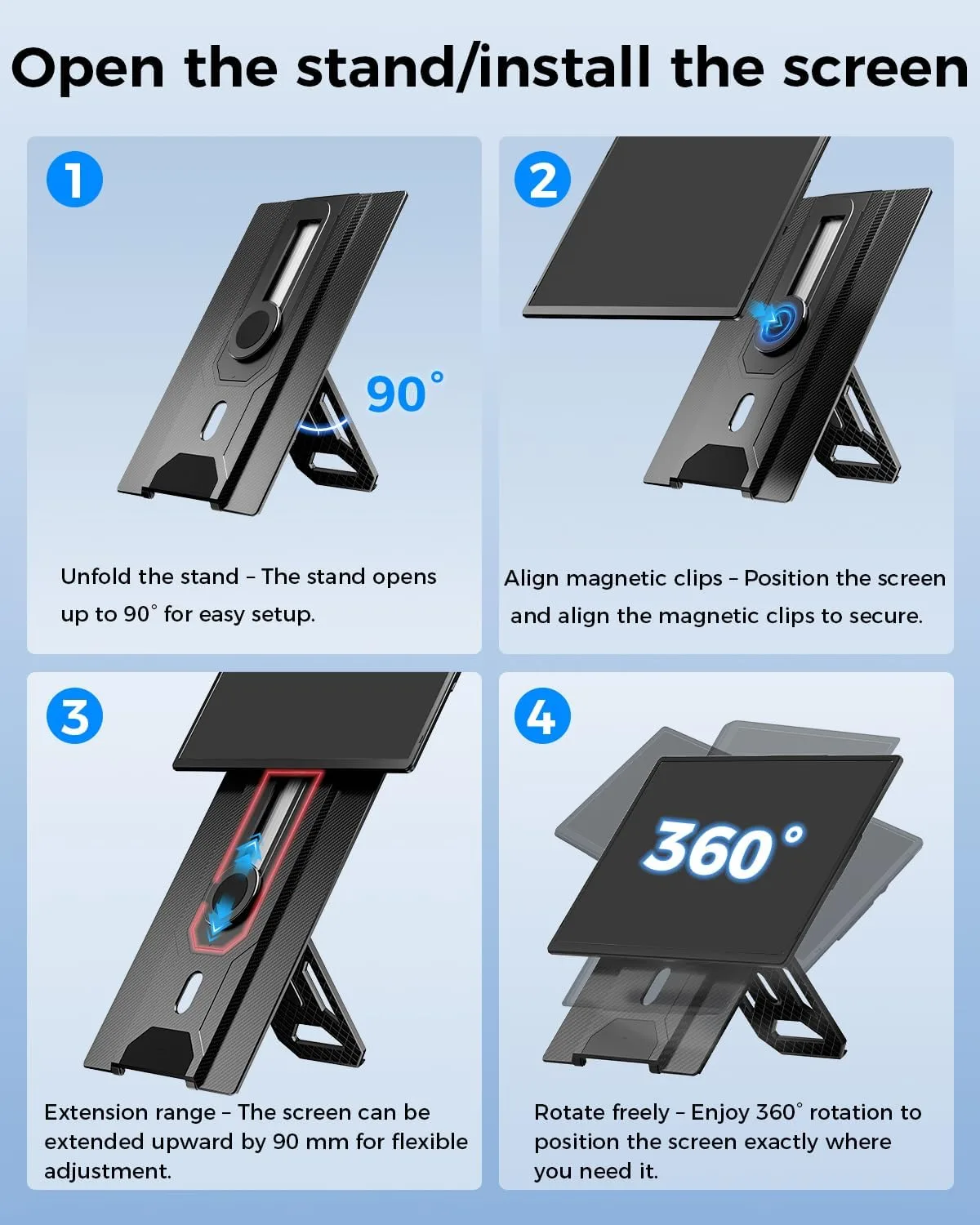 Cevaton Laptop Screen Extender, 16.1" FHD 1200P Portable Monitor