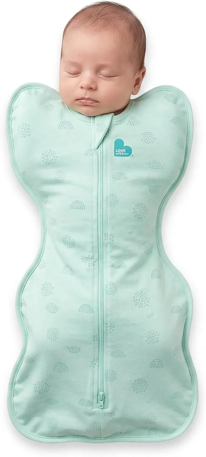 Manta para bebé Love to Dream Swaddle Up Orgánica 1.0 TOG 6-9 kg Mint Celestial Dot