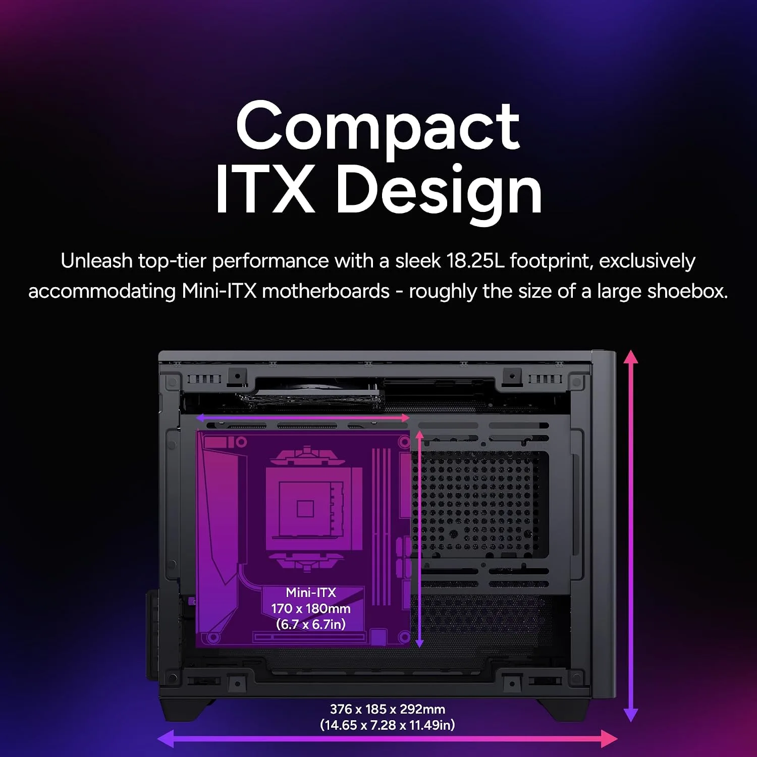 Cooler Master NR200 Mini-ITX PC Case, High Airflow, 330mm GPU Support