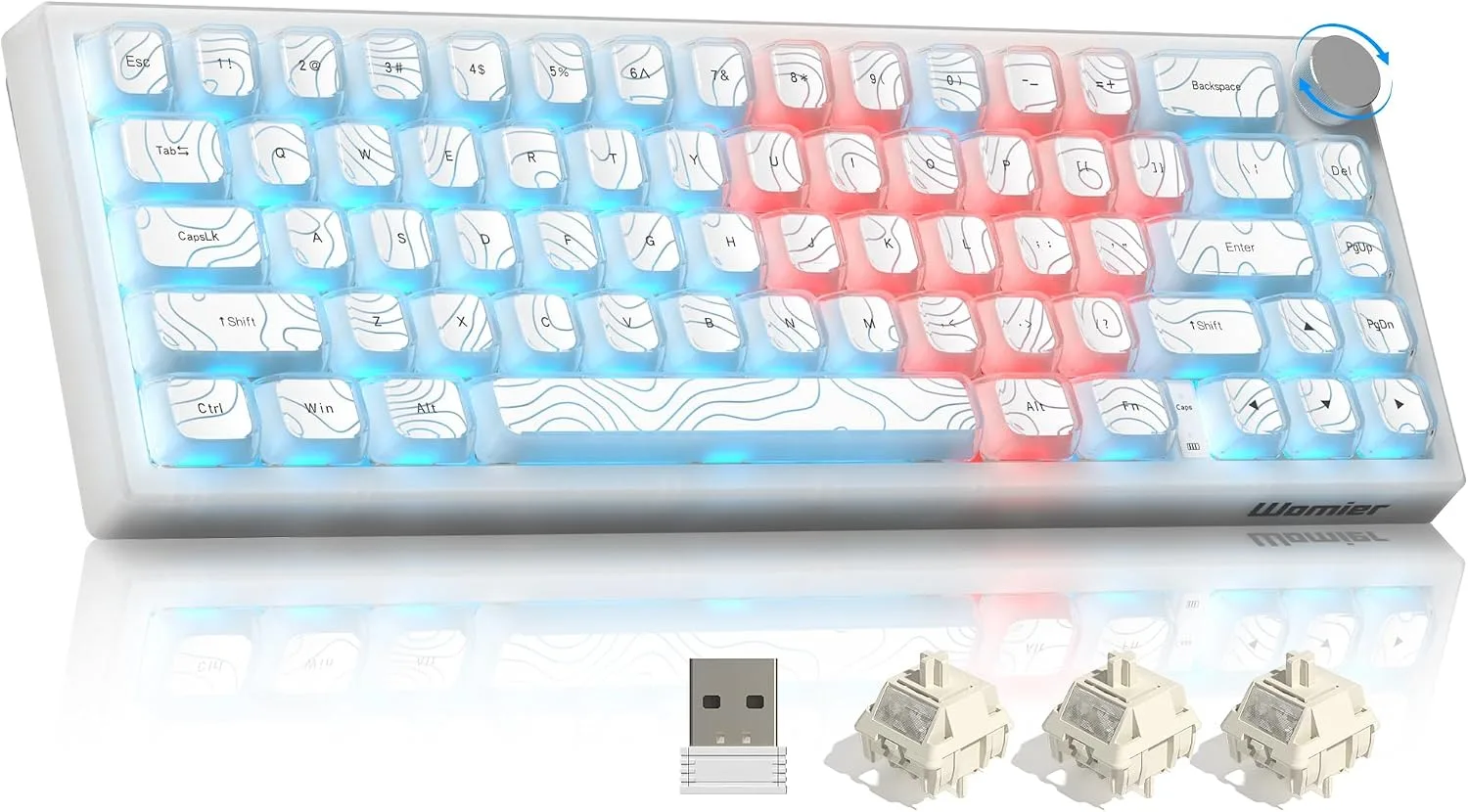 Teclado Gamer Mecánico Inalámbrico Womier Q61 V2 60% Creamy RGB