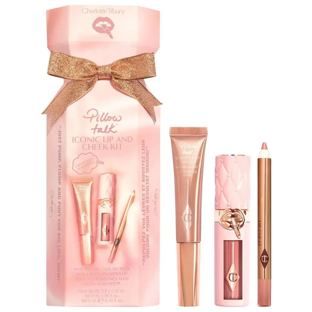 Set de Regalo Trío de Maquillaje para Labios y Mejillas - Pillow Talk Nude Pink - Pillow Talk Nude Pink