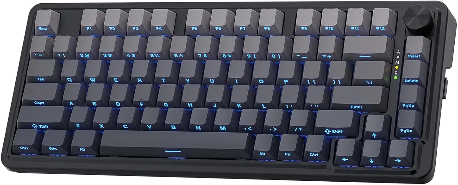Teclado Gamer Redragon K673 PRO Wireless 81 teclas RGB con perilla de control