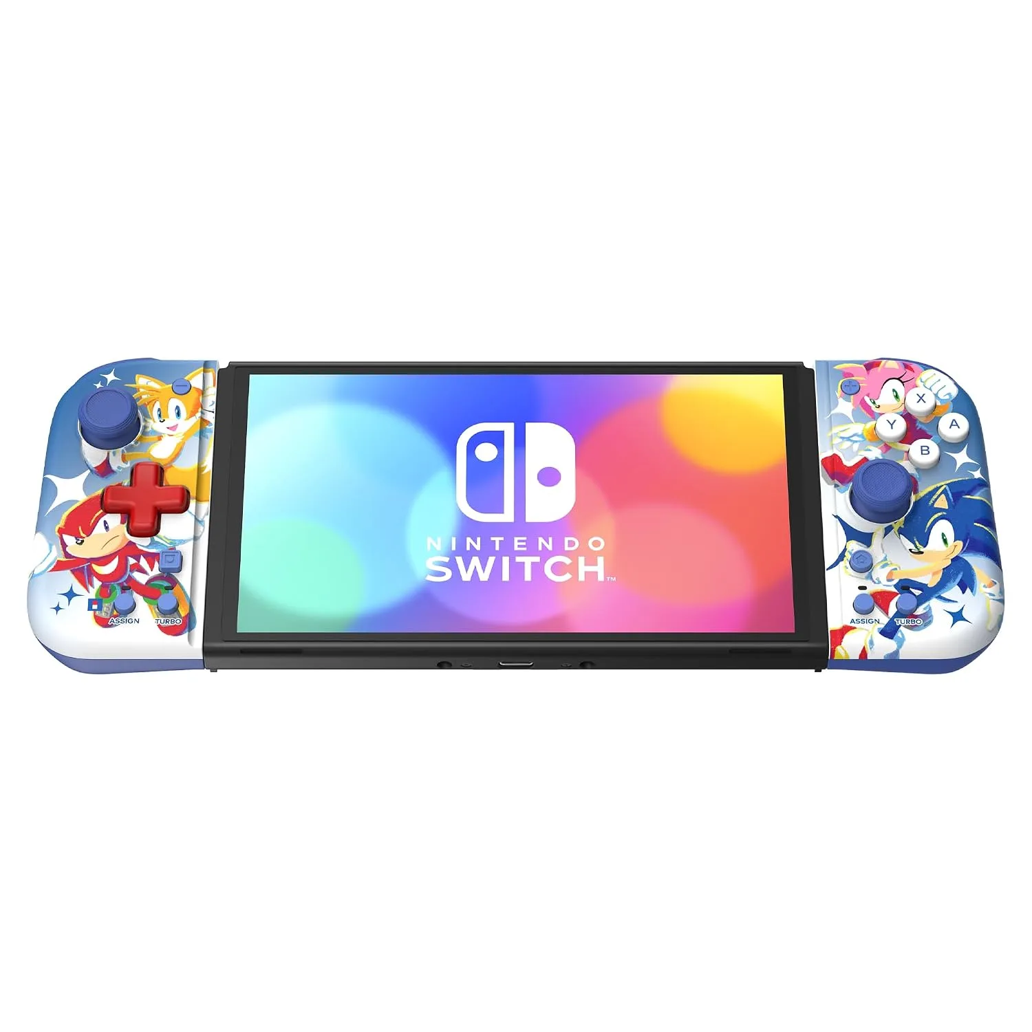 HORI Nintendo Switch Split Pad Compact (Sonic the Hedgehog Edition) Ergonomic Controller for Handheld Mode - Officially Licensed by Nintendo and SEGA