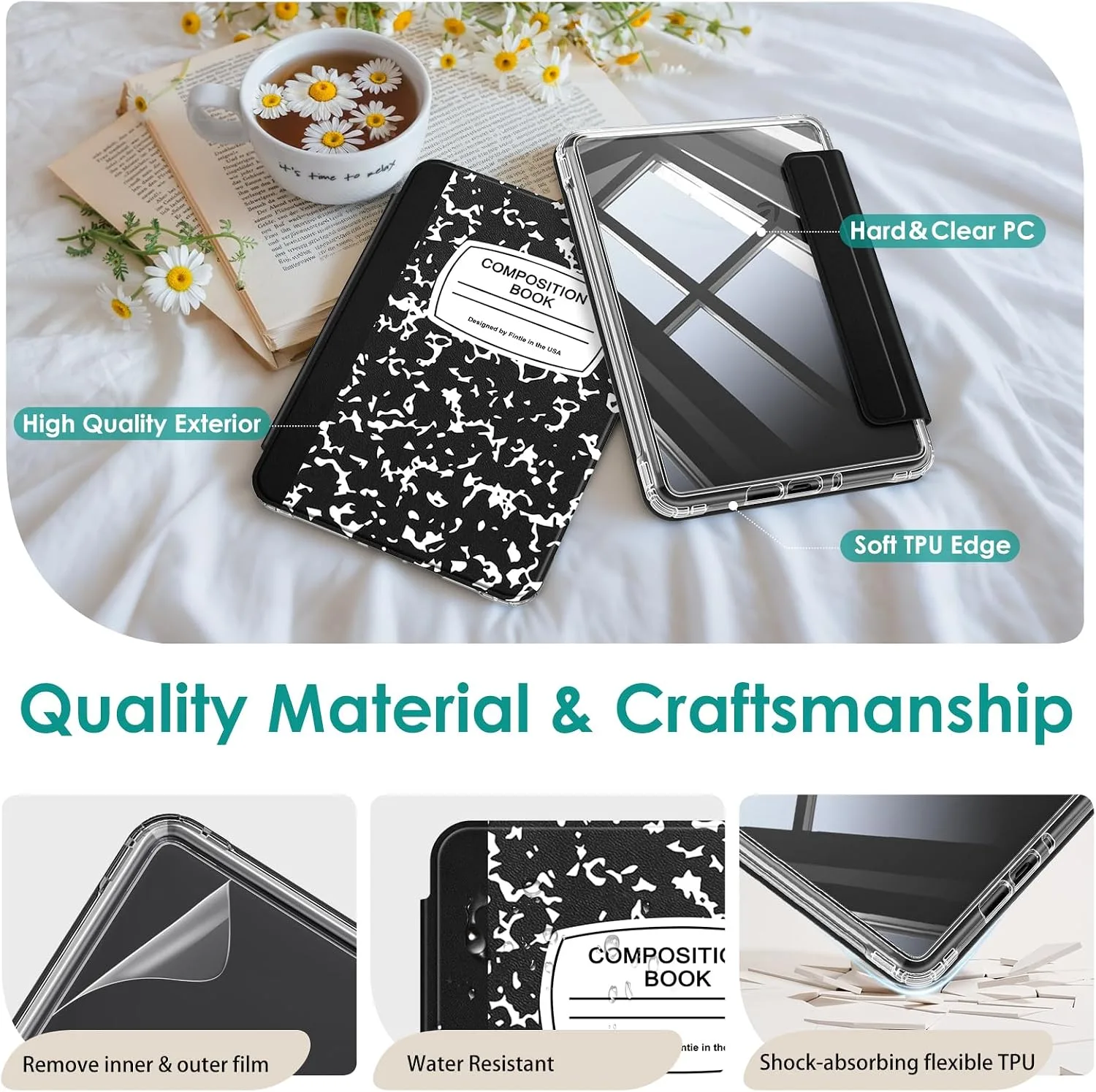 Fintie Detachable Case for Kindle Paperwhite 12th Gen 2024/Kindle Colorsoft